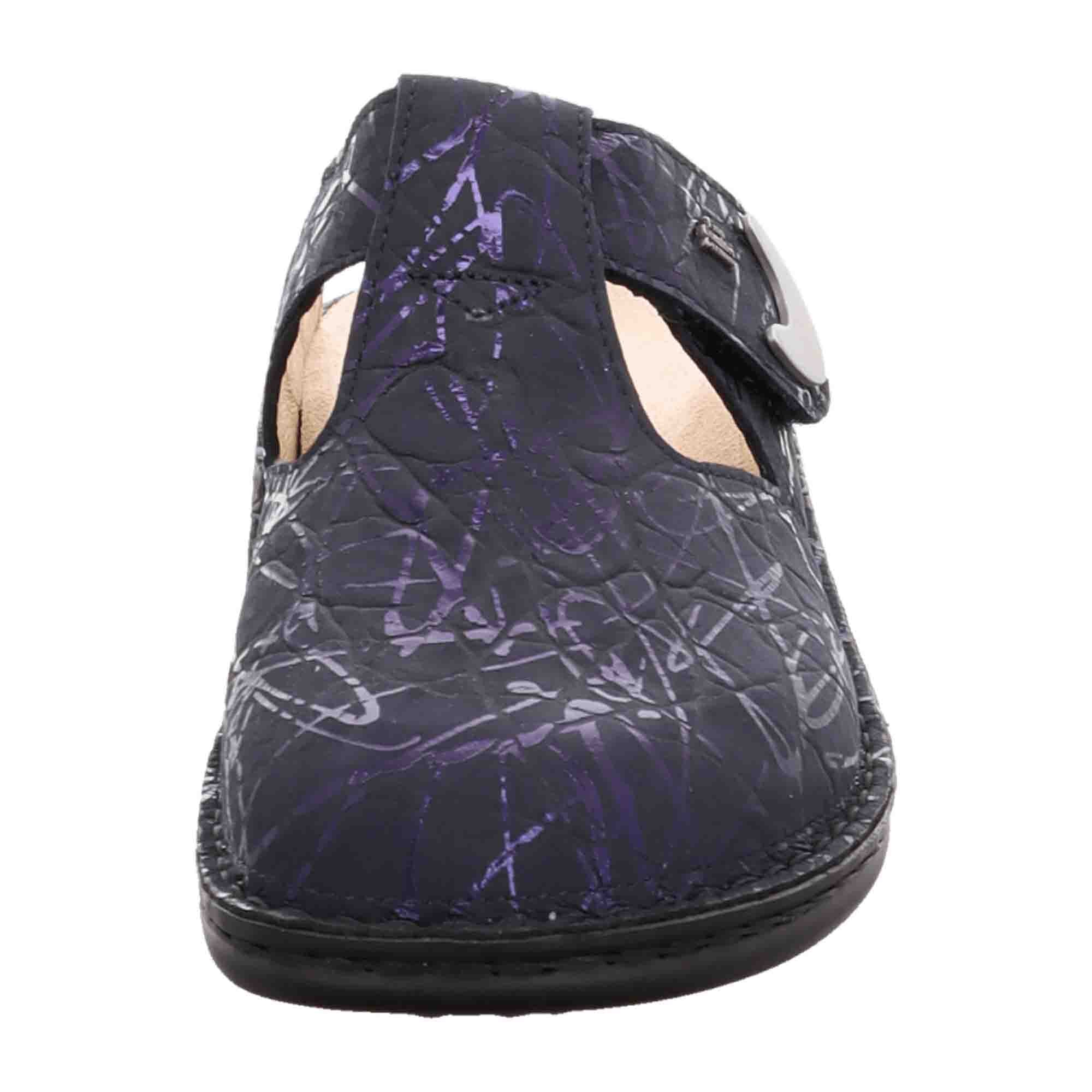 Finn Comfort Belem Women's Comfortable Shoes, Stylish Blue Leather - 2555-755046