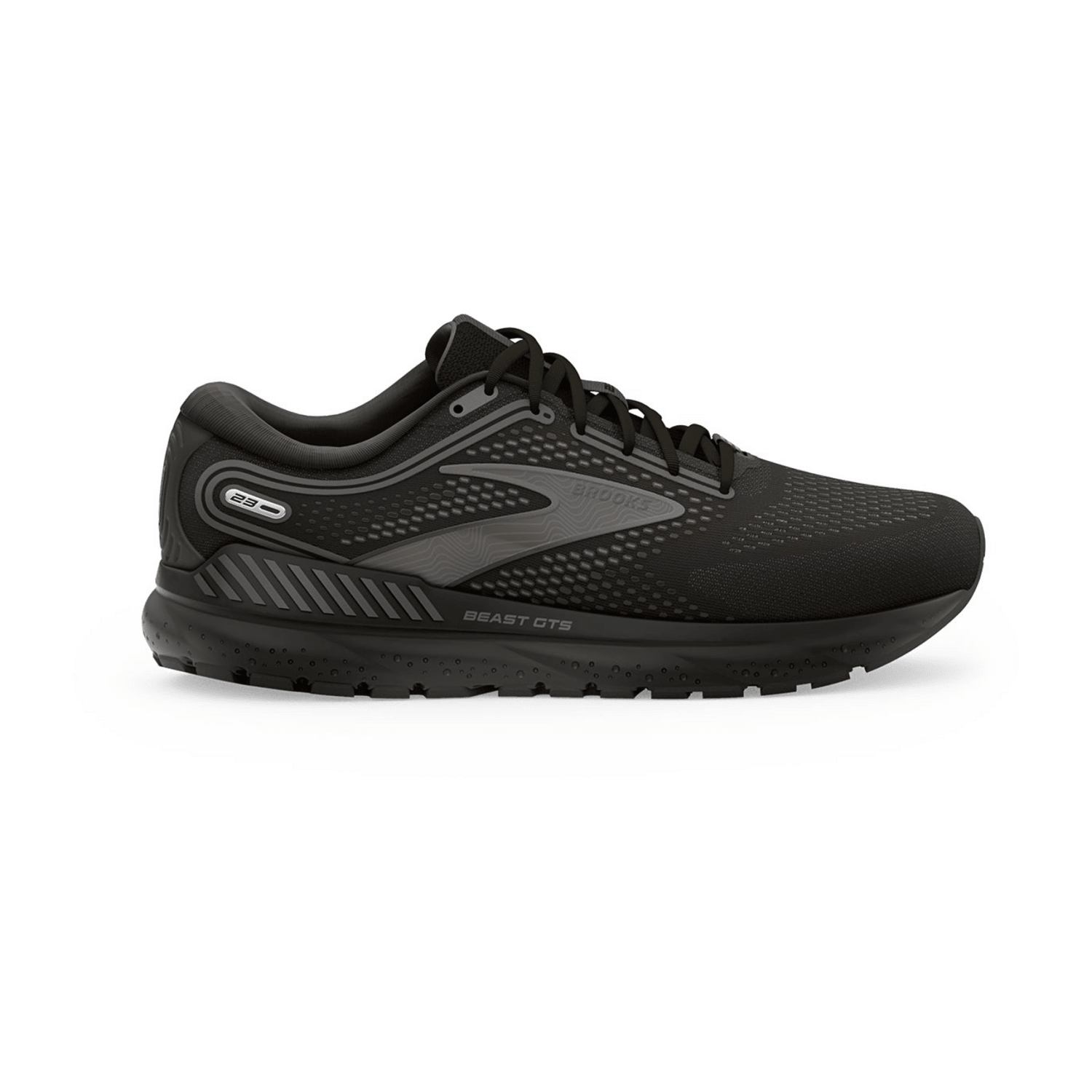 Brooks Men's Beast GTS 23 Running Shoes Black Synthetic Mesh Rubber