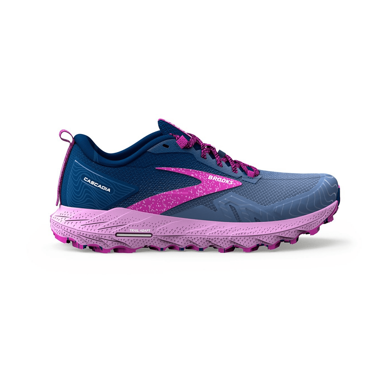 Brooks Cascadia 17 Women's Trail Running Shoes Blue Lace-Up Cotton Upper Rubber Outsole