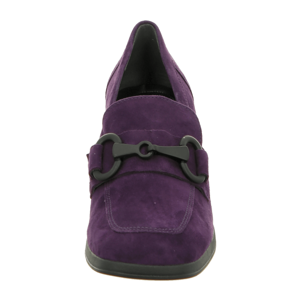 Gabor Women's Slip-On Loafers - Purple Suede Moccasins with Buckle