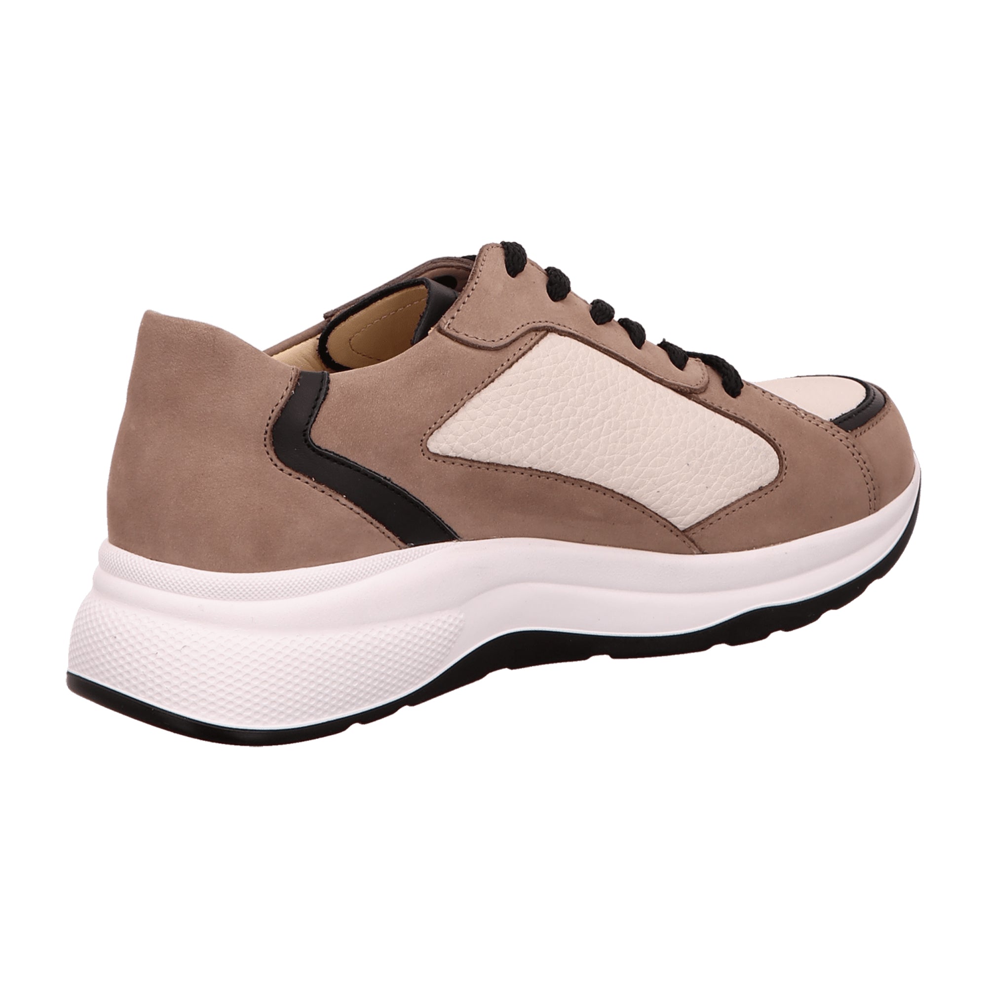 Finn Comfort Piccadilly Women's Comfortable Lace-Up Shoes - Leather (Nubuck) in Beige/Brown - Durable with Removable Insole