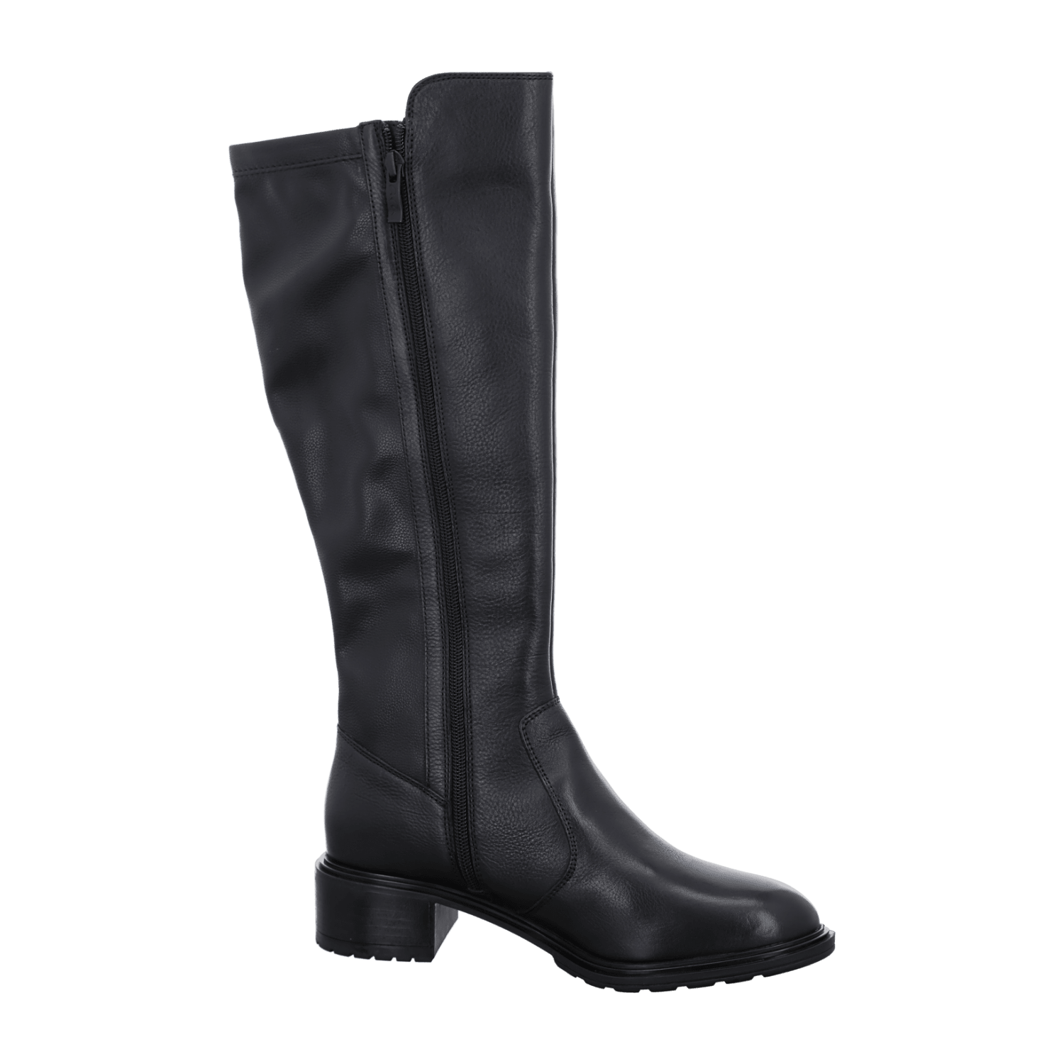 ARA Parker Women's Boots in Black Smooth Leather - Classic Chelsea Boots with Pull-On Closure