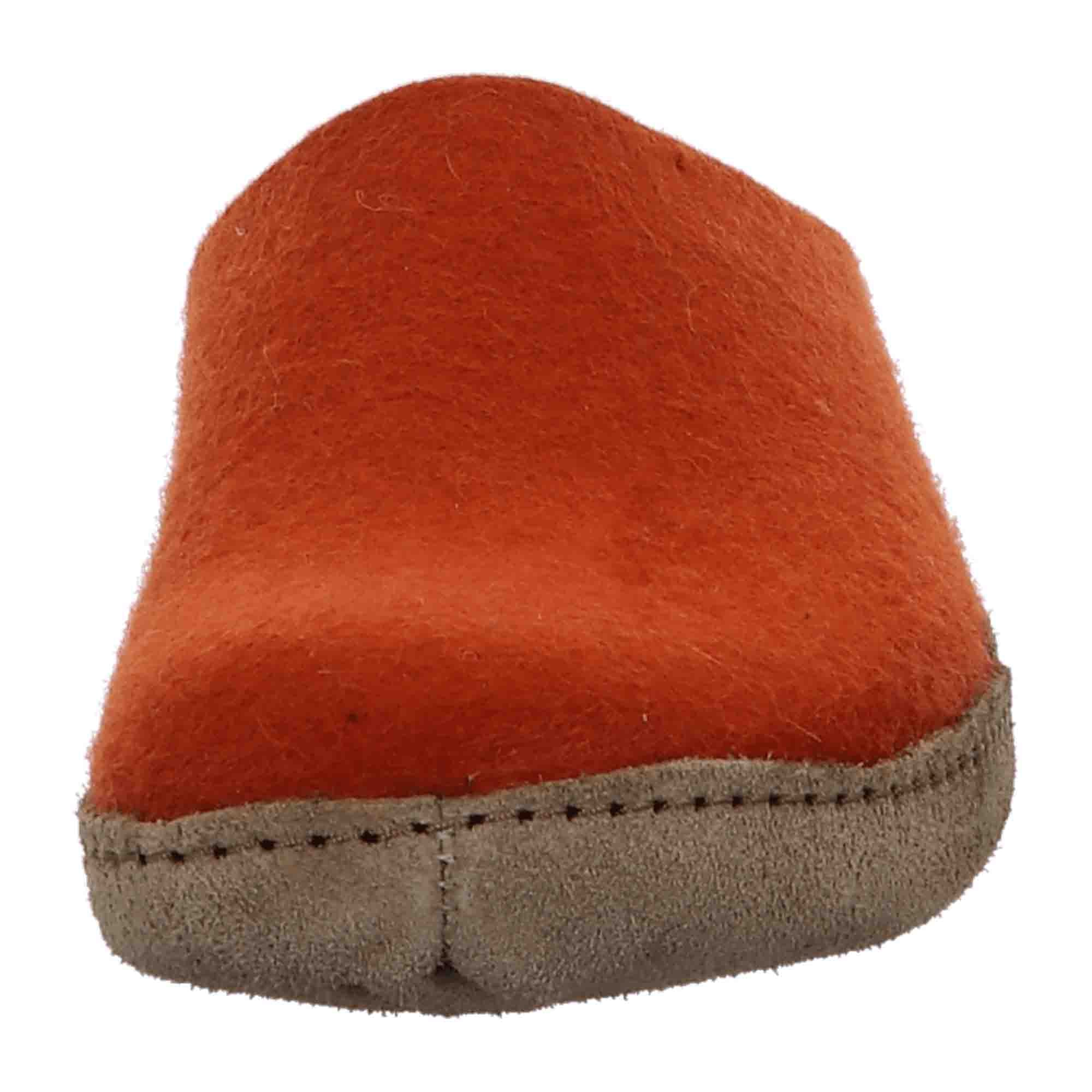 Haflinger Women's Slippers in Vibrant Orange - Comfortable & Stylish