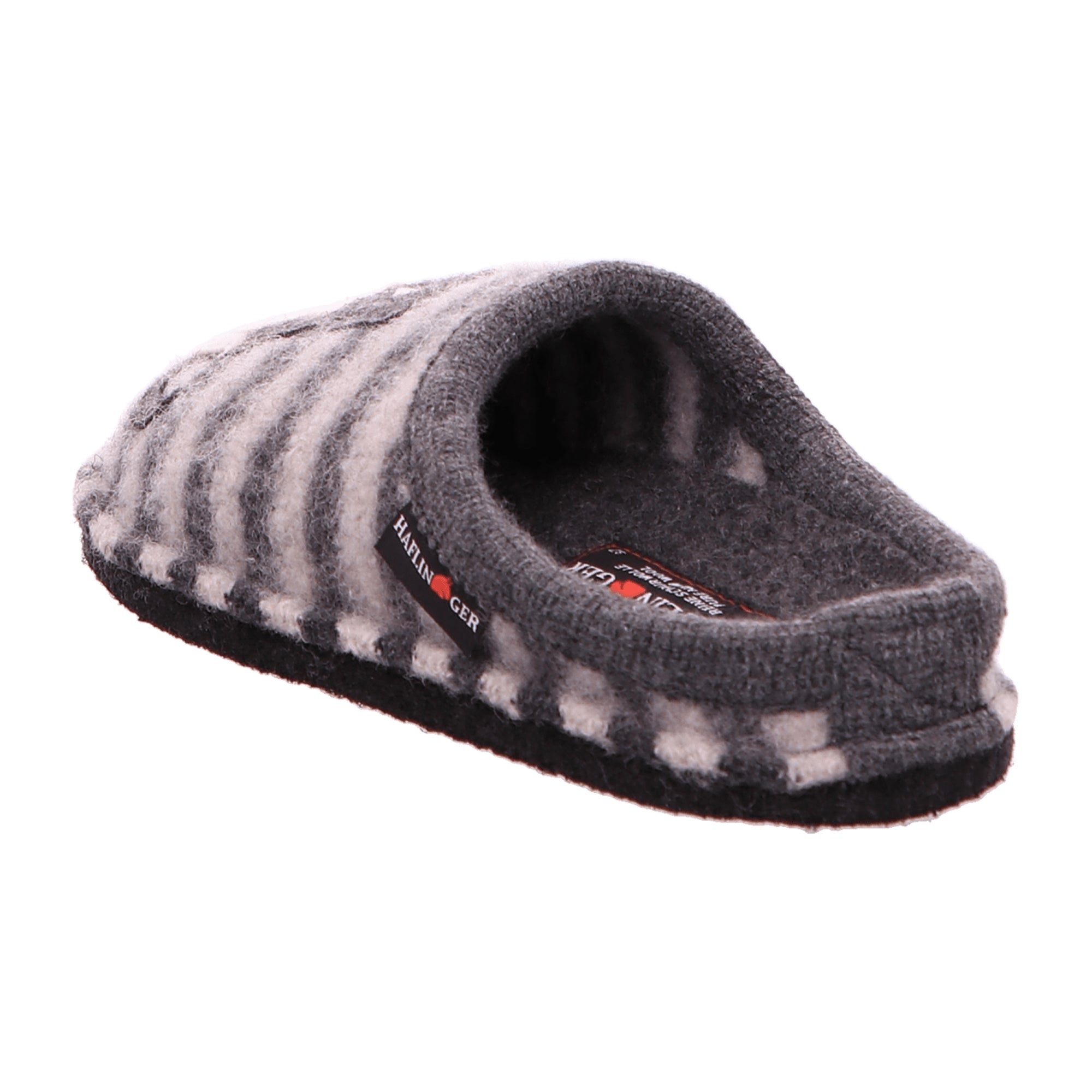 Haflinger Flair Canegatto Women's Grey Wool Slippers - Stylish & Durable