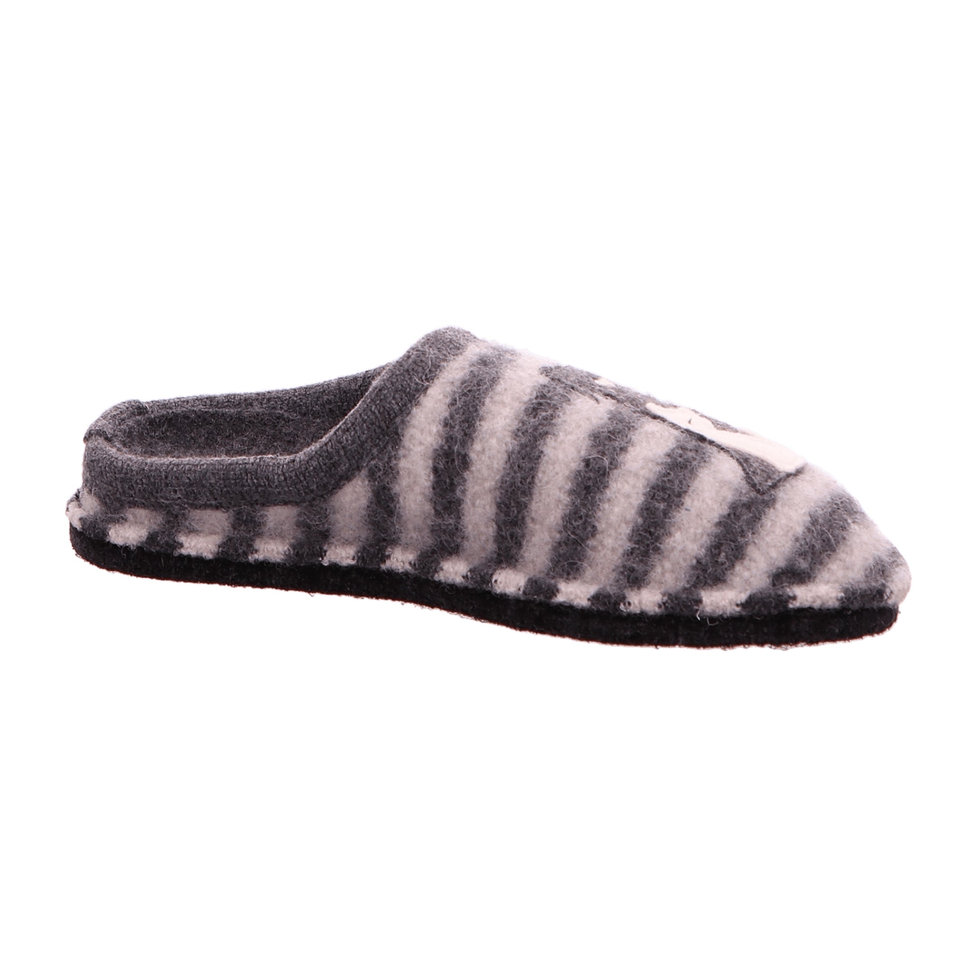 Haflinger Flair Canegatto Women's Grey Wool Slippers - Stylish & Durable