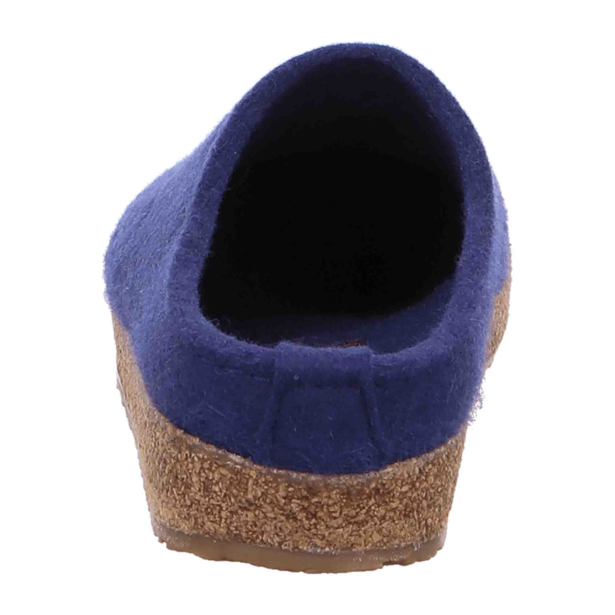 Haflinger Grizzly Mikado Women's Blue Wool Clogs - Comfortable & Durable