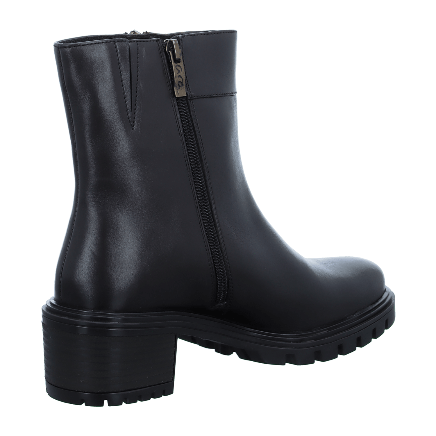 ARA DENVER moro Women's Ankle Boot in Brown Smooth Leather with Zipper and Round Toe