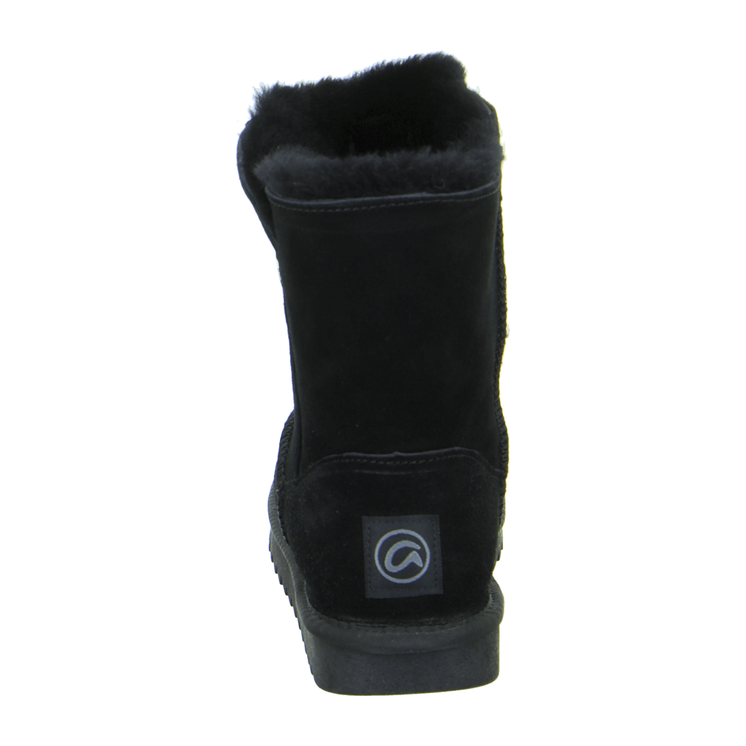 ARA Alaska Women's Velour Leather Slip-On Winter Boots with Wool Lining and Synthetic Rubber Sole in Black