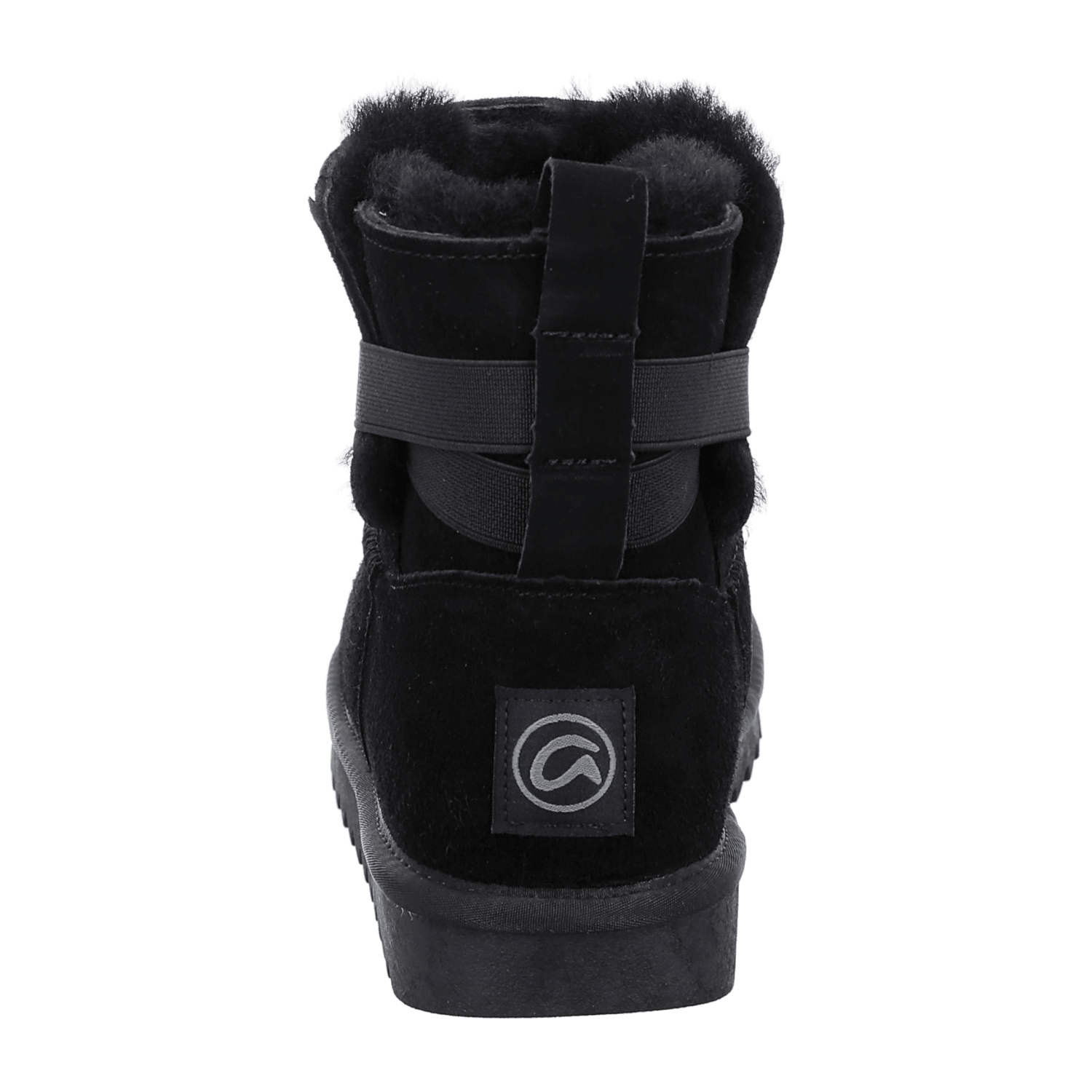 ARA Alaska Women's Velour Leather Slip-On Winter Boots with Wool Lining Modern Style Round Toe Synthetic Rubber Sole Black