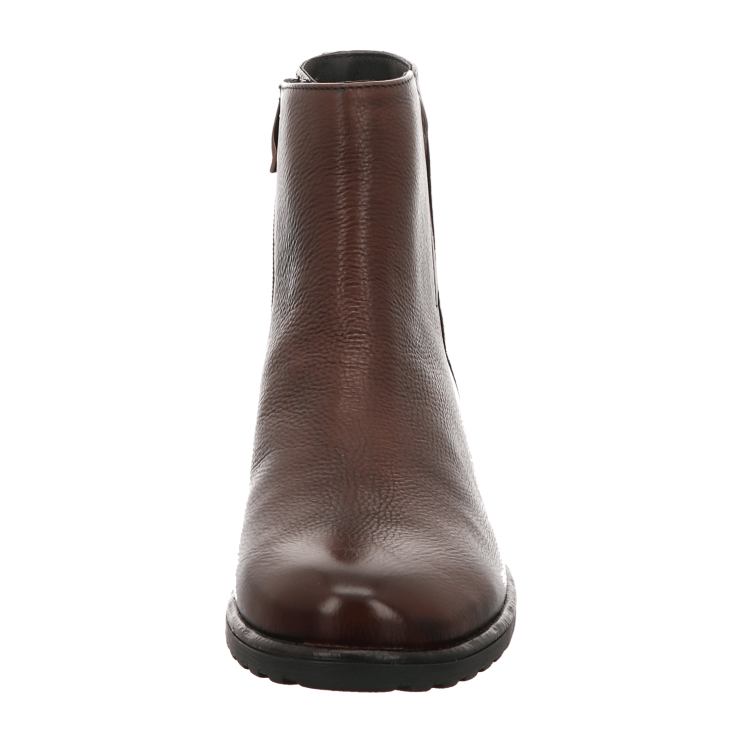 ARA LIVERPOOL Women's Slip-On Ankle Boot in Smooth Leather, Brown, Modern Round Toe