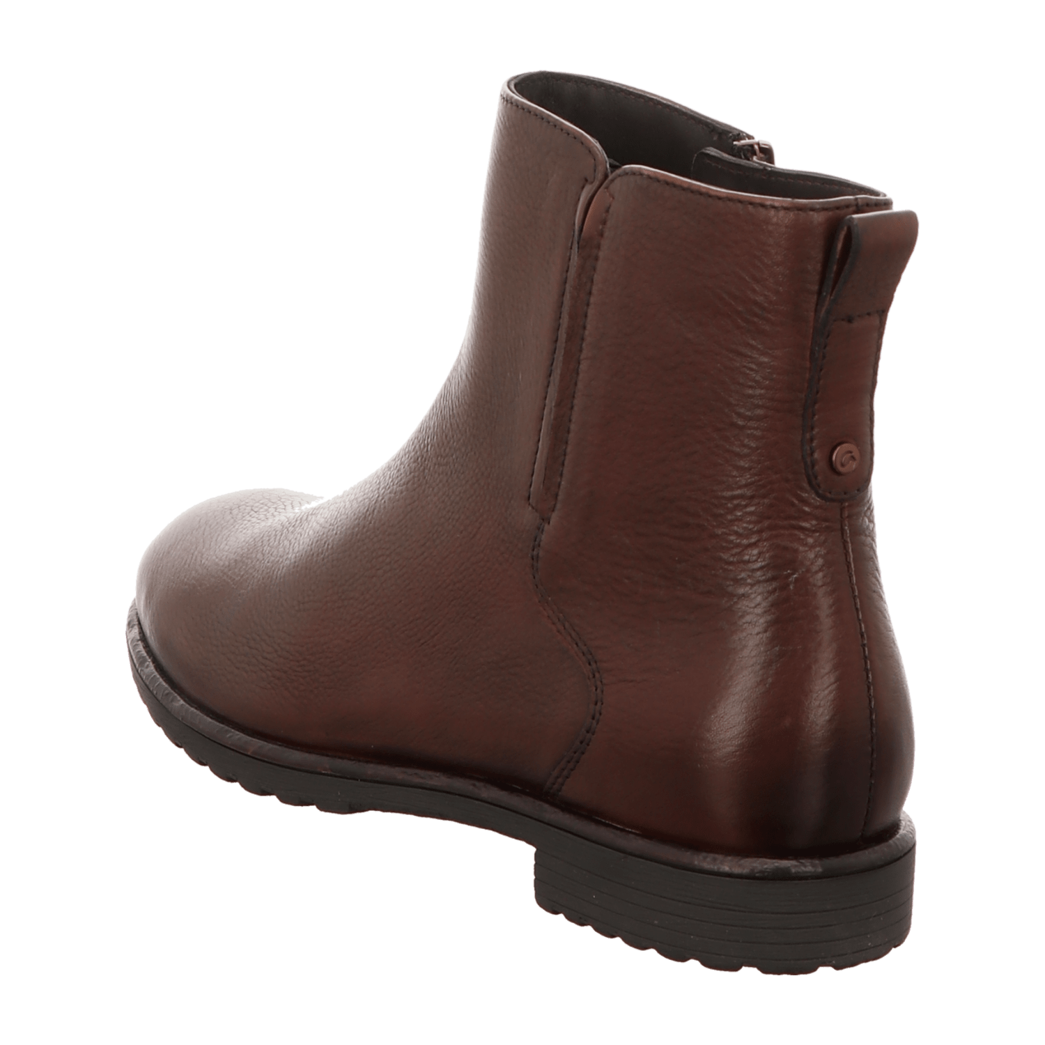 ARA LIVERPOOL Women's Slip-On Ankle Boot in Smooth Leather, Brown, Modern Round Toe