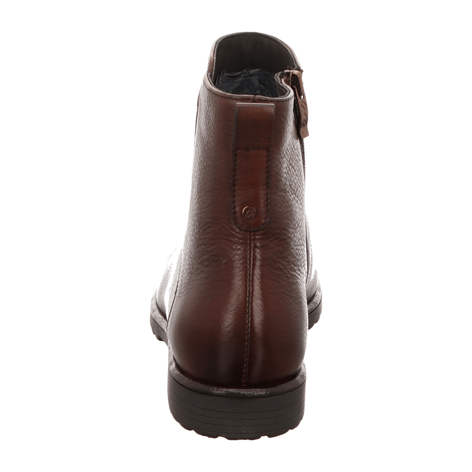 ARA LIVERPOOL Women's Slip-On Ankle Boot in Smooth Leather, Brown, Modern Round Toe