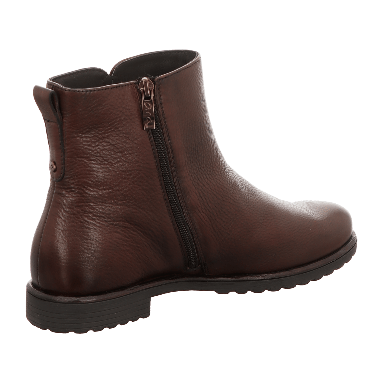 ARA LIVERPOOL Women's Slip-On Ankle Boot in Smooth Leather, Brown, Modern Round Toe