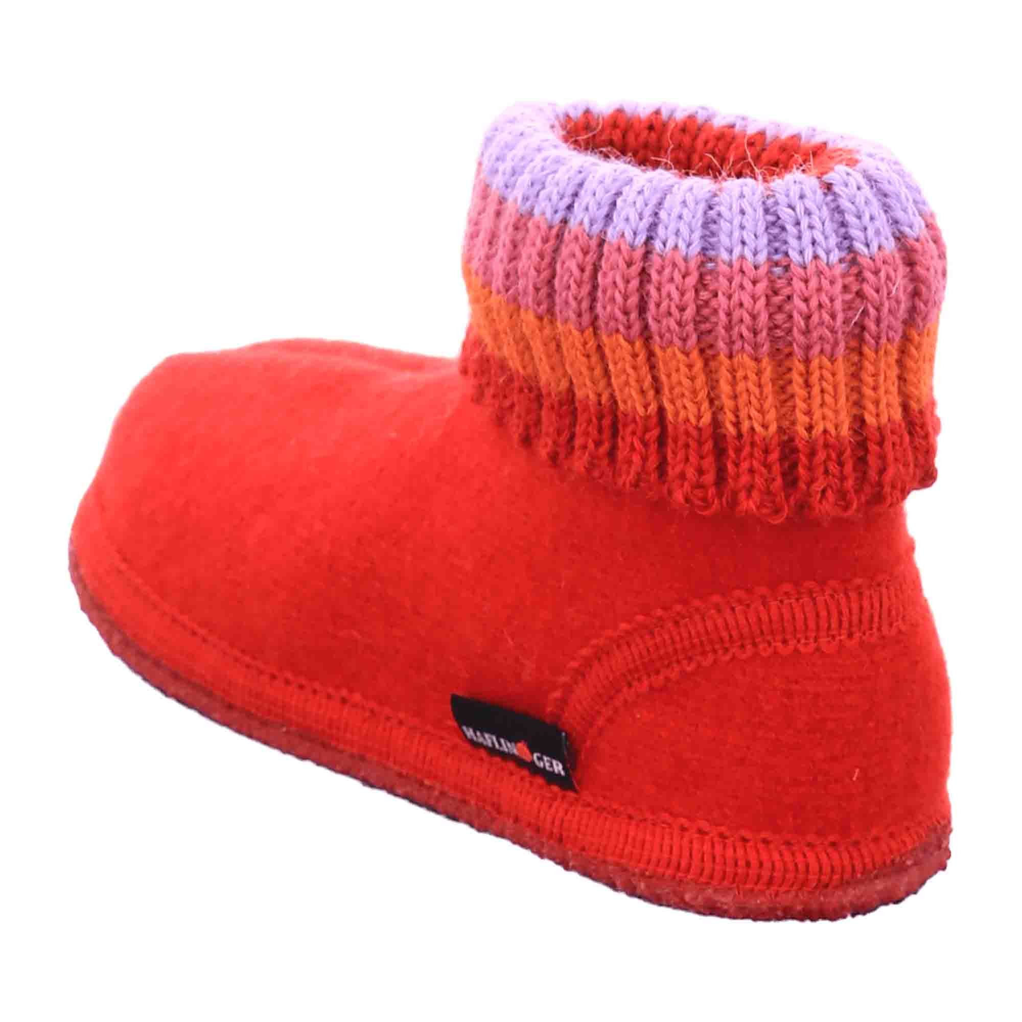 Haflinger Women's Red Slippers - Cozy & Stylish Indoor Footwear