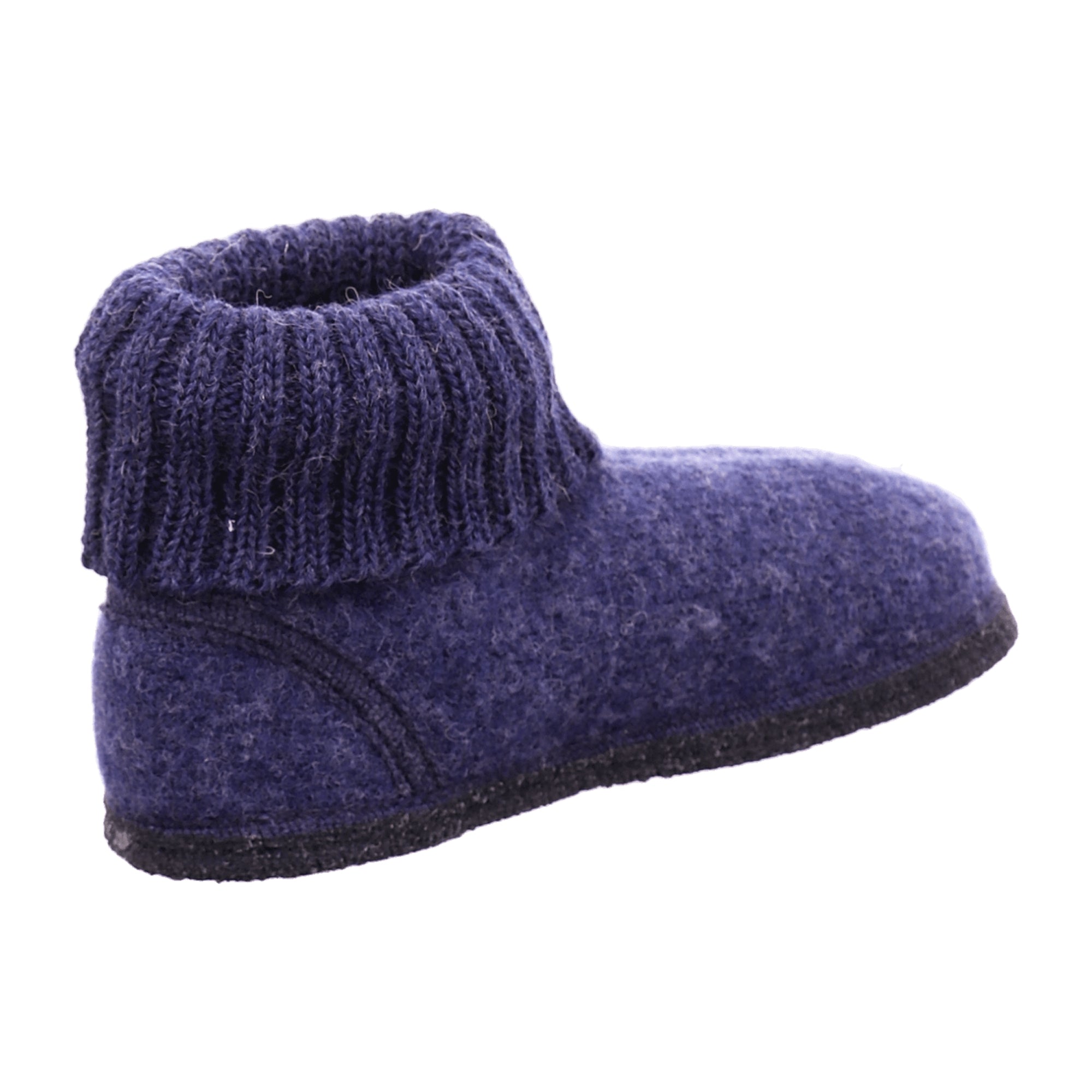 Haflinger Women's Slippers - Stylish & Comfortable Blue Wool