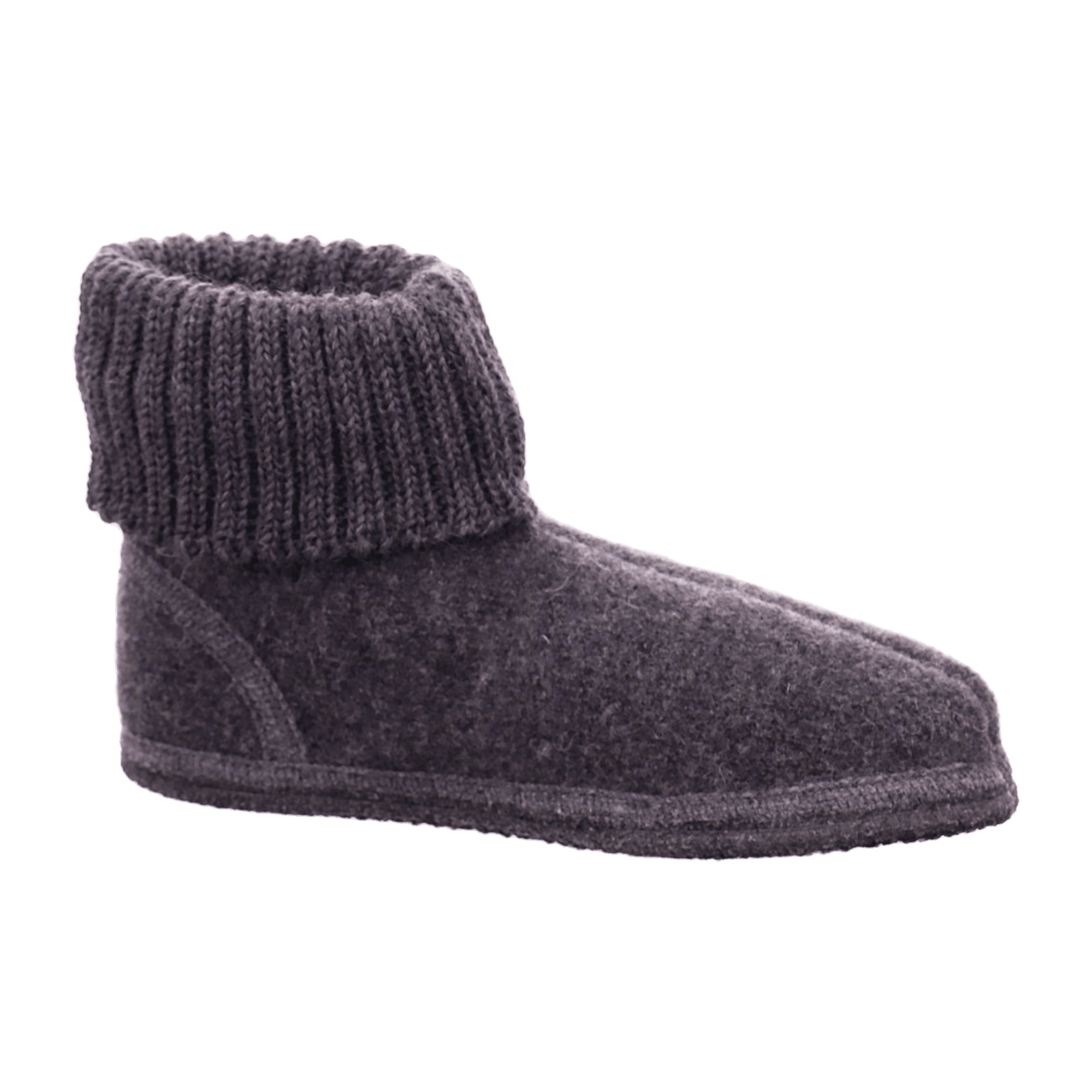 Haflinger Women's Slippers - Grey Wool Comfort Footwear