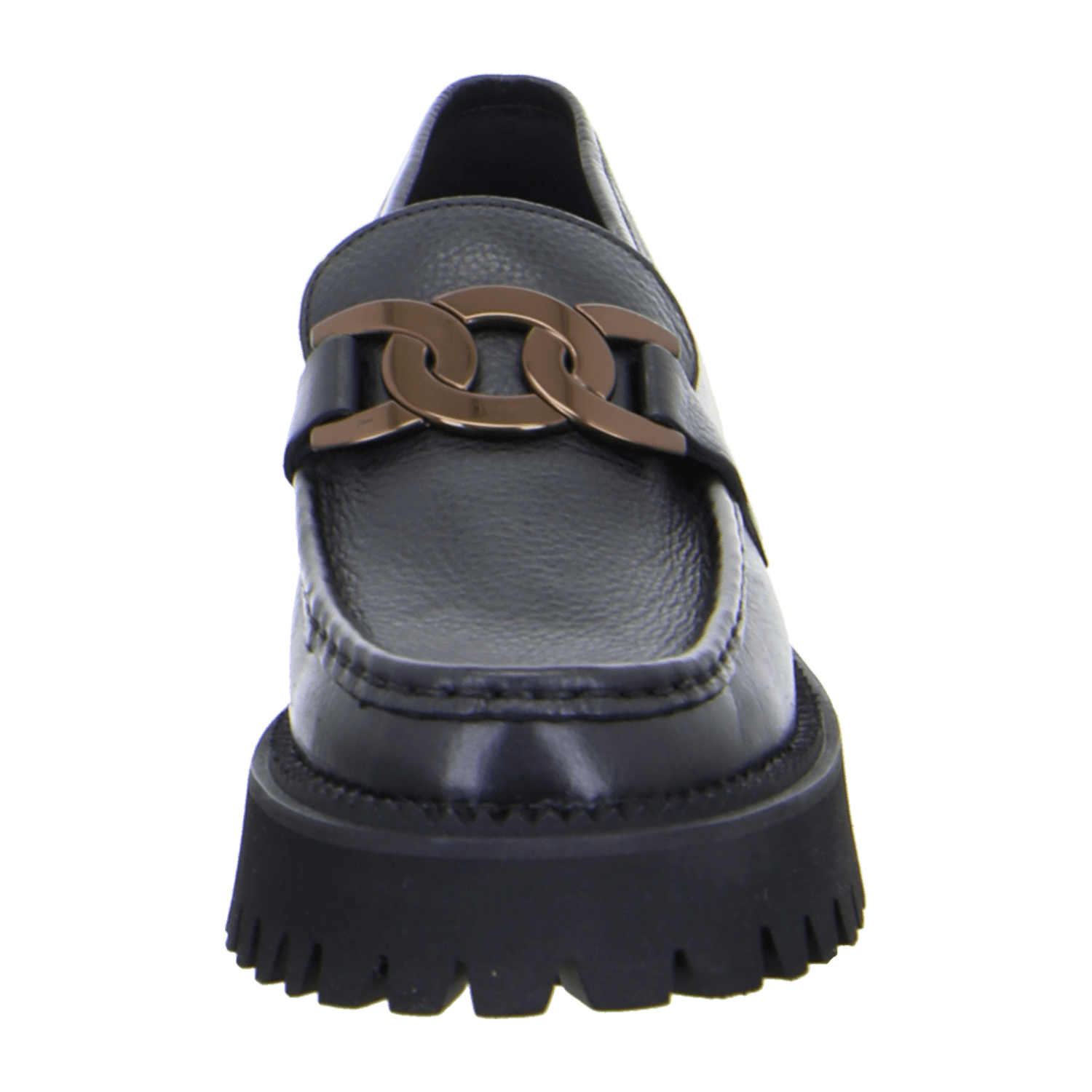 ARA AMSTERDAM A Women's Leather Loafers in Black with Leather Lining and Round Toe