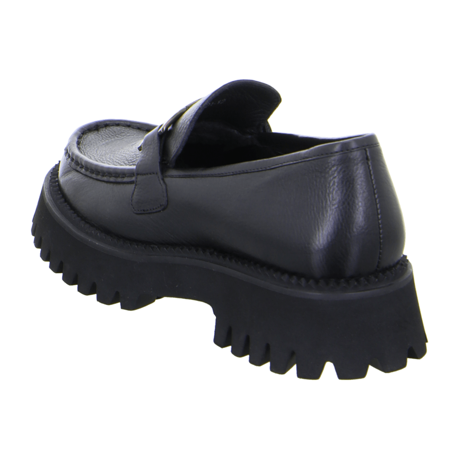 ARA AMSTERDAM A Women's Leather Loafers in Black with Leather Lining and Round Toe