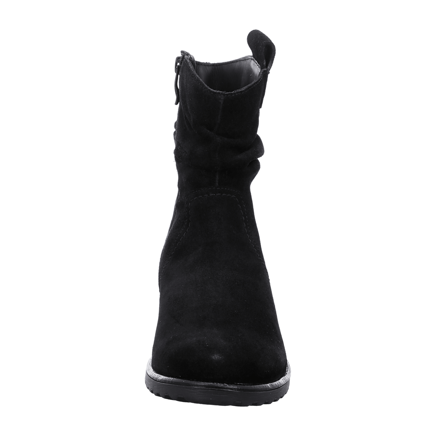 ARA Women's Liverpool Ankle Boots in Black Velvet Leather with Round Toe Slip-On Modern