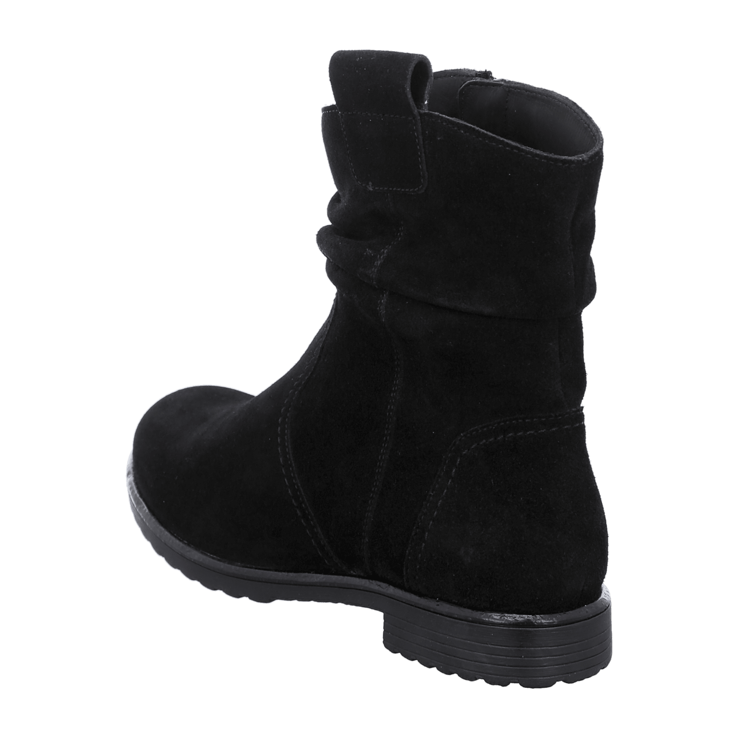 ARA Women's Liverpool Ankle Boots in Black Velvet Leather with Round Toe Slip-On Modern