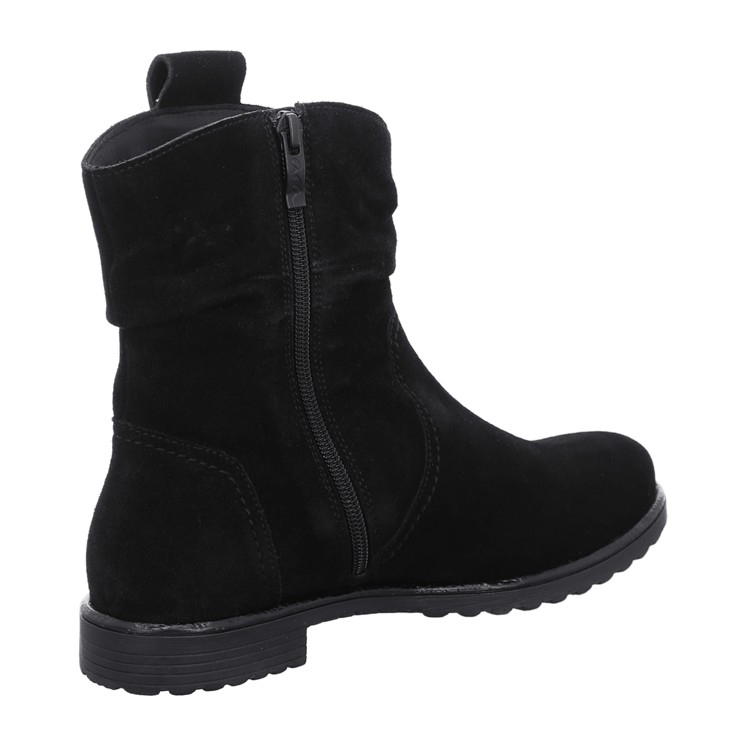 ARA Women's Liverpool Ankle Boots in Black Velvet Leather with Round Toe Slip-On Modern