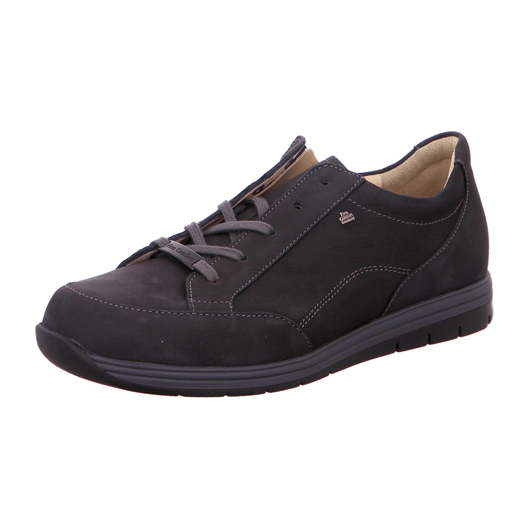 Finn Comfort Osorno Men's Comfortable Shoes - Stylish Grey Leather Footwear