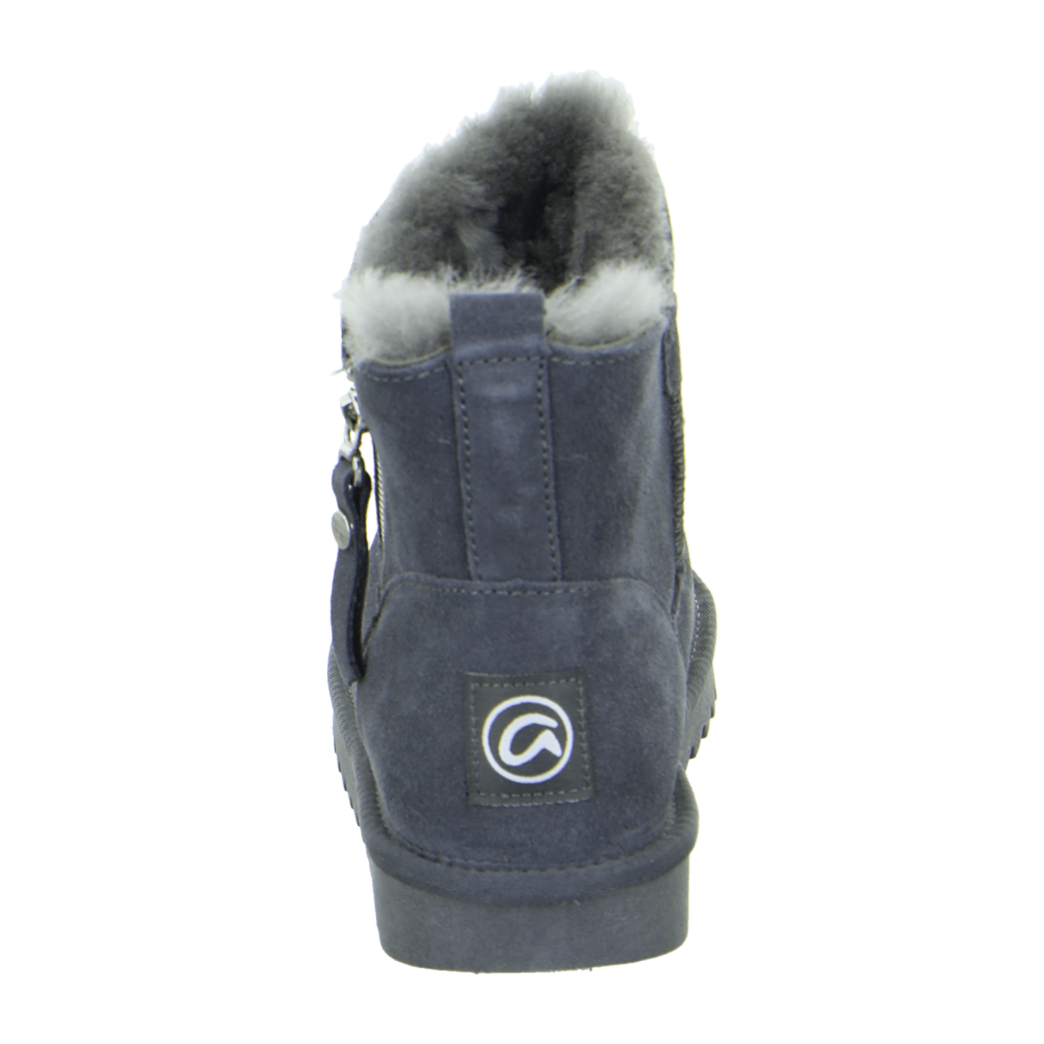 ARA UggKurtGray Women's Velour Leather Slip-On Bootie Gray with Wool Lining and Synthetic Rubber Sole