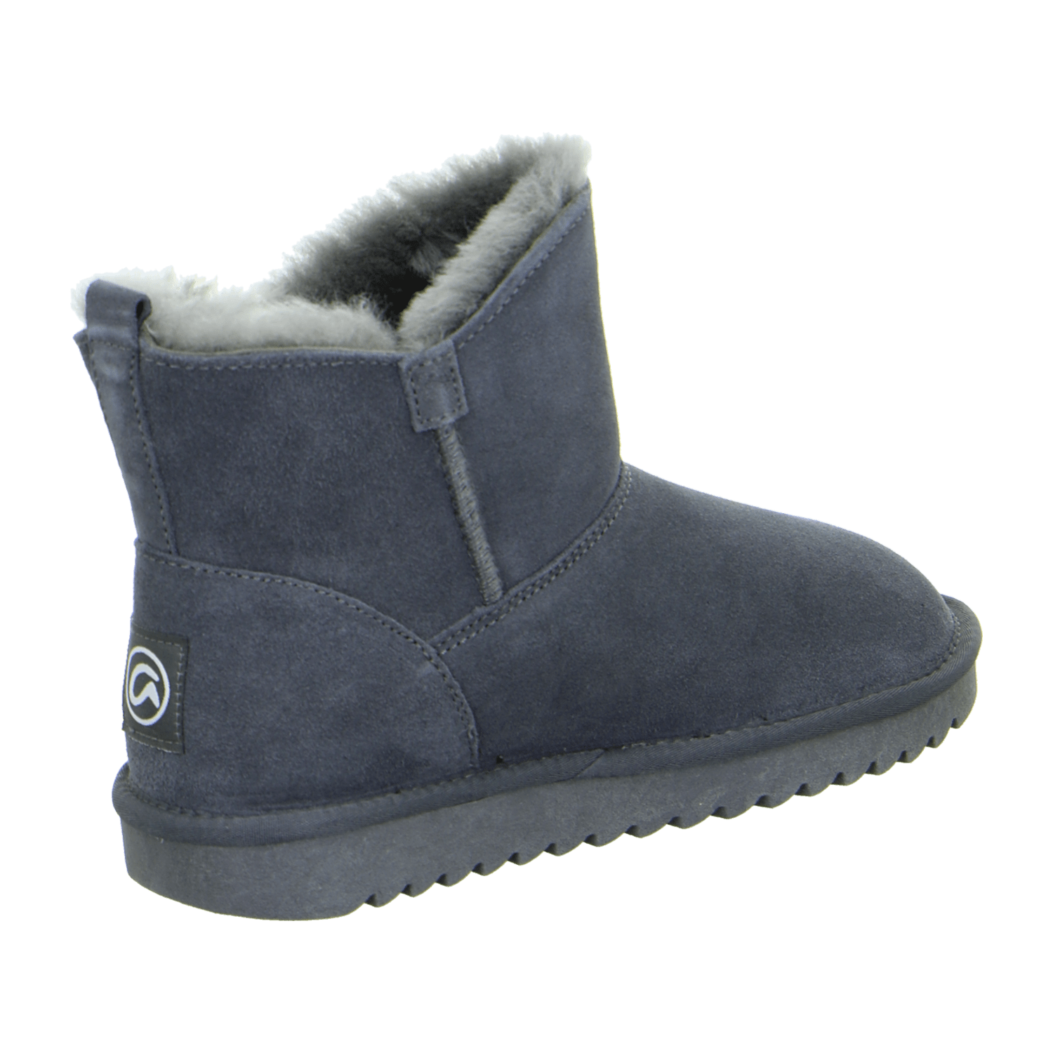 ARA UggKurtGray Women's Velour Leather Slip-On Bootie Gray with Wool Lining and Synthetic Rubber Sole