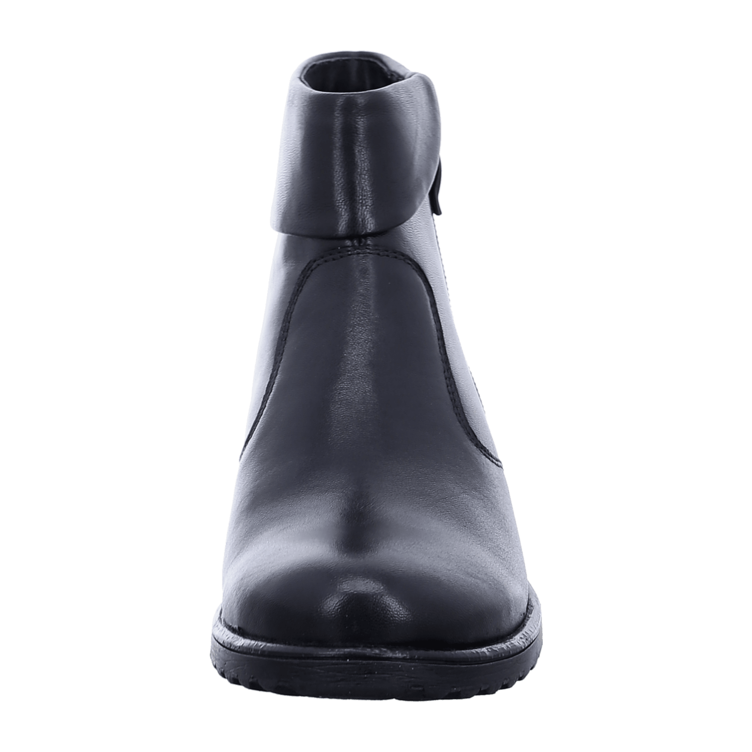 ARA LIVERPOOL Women's Slip-On Ankle Boots in Smooth Leather, Modern Round Toe, Black