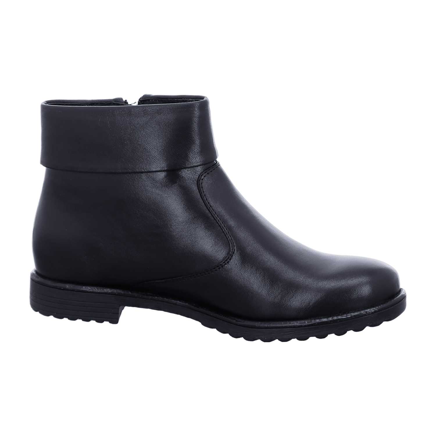ARA LIVERPOOL Women's Slip-On Ankle Boots in Smooth Leather, Modern Round Toe, Black