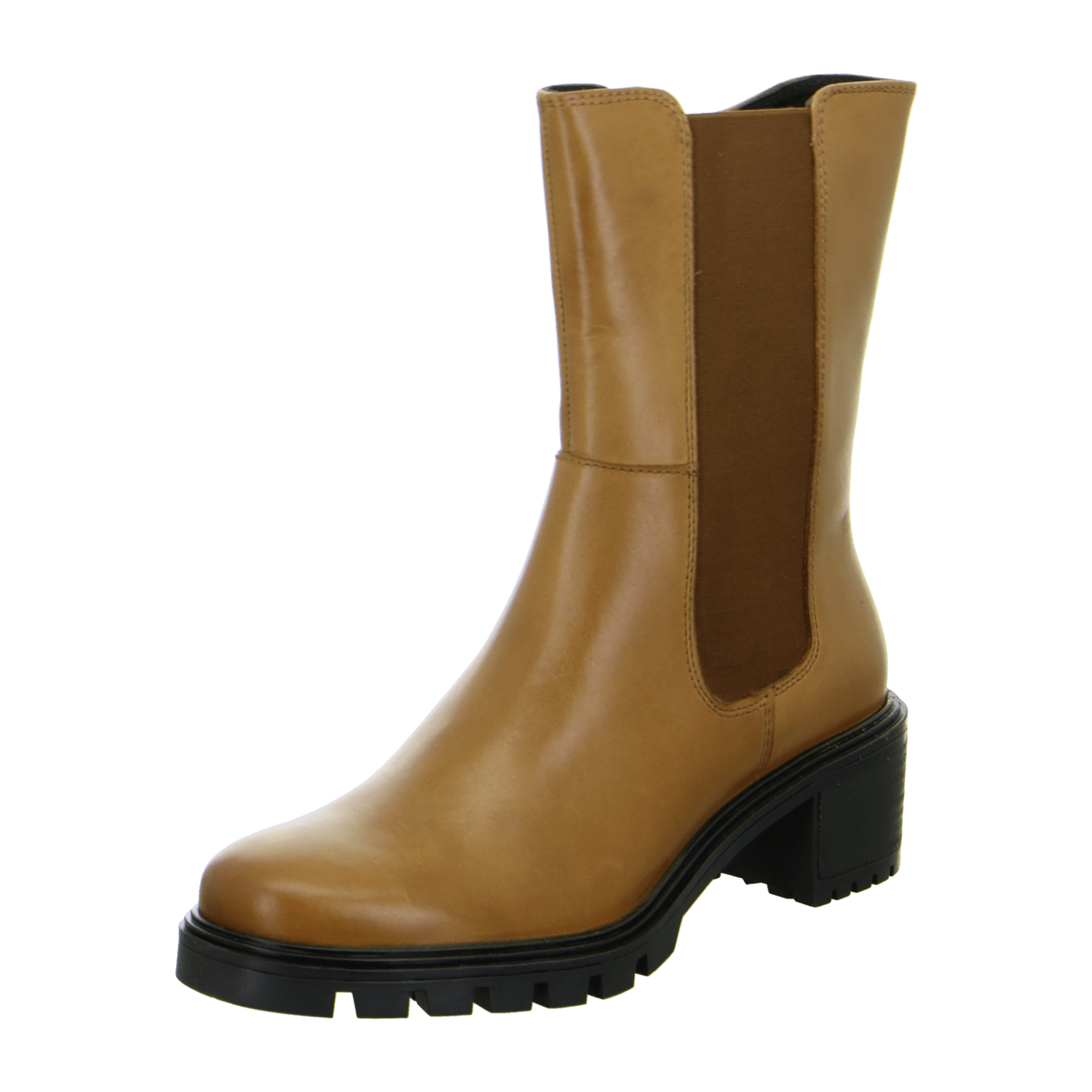 ARA Denver Women's Ankle Boots in Brown Smooth Leather with Zipper Modern Style Round Toe - Bartel-Shop