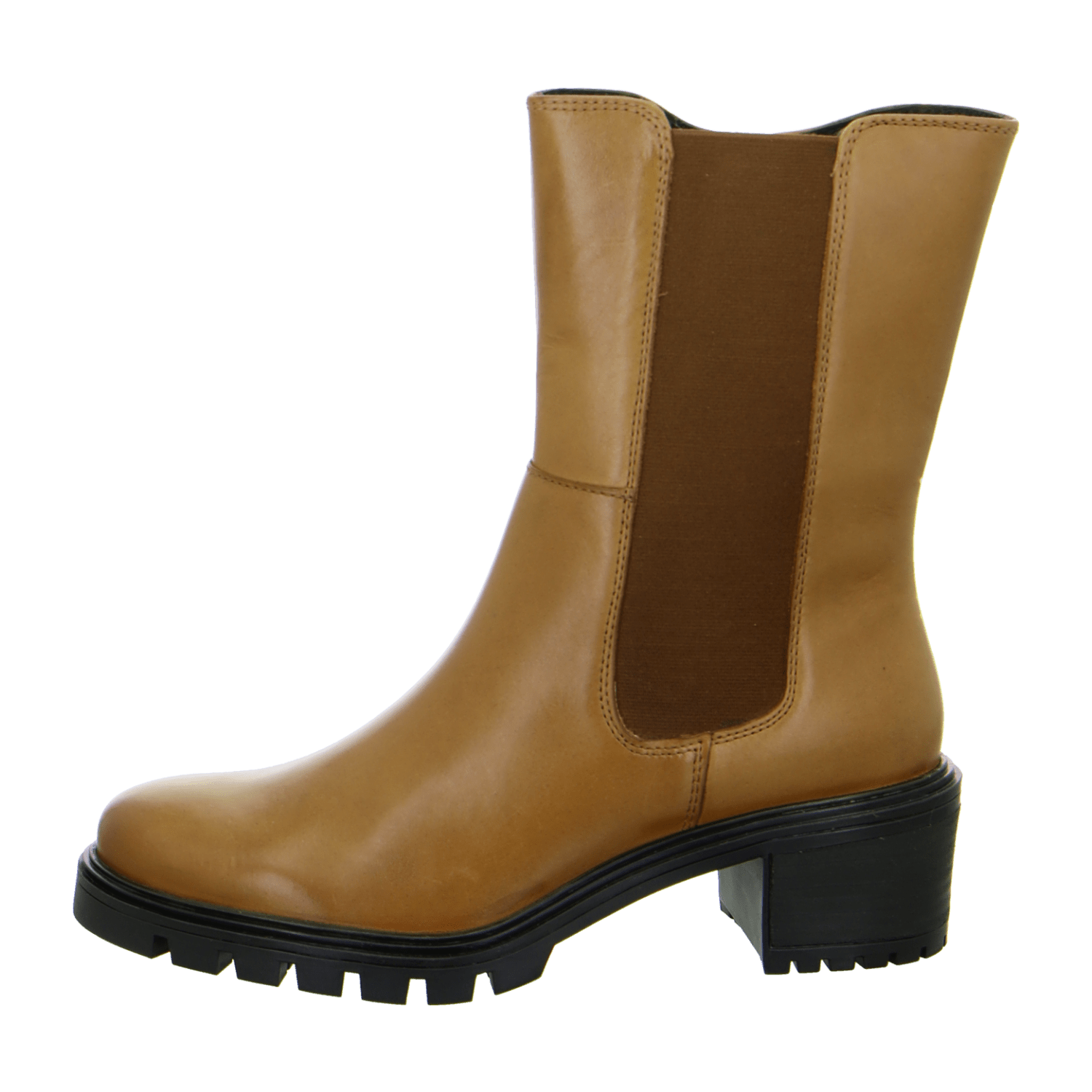 ARA Denver Women's Ankle Boots in Brown Smooth Leather with Zipper Modern Style Round Toe - Bartel-Shop