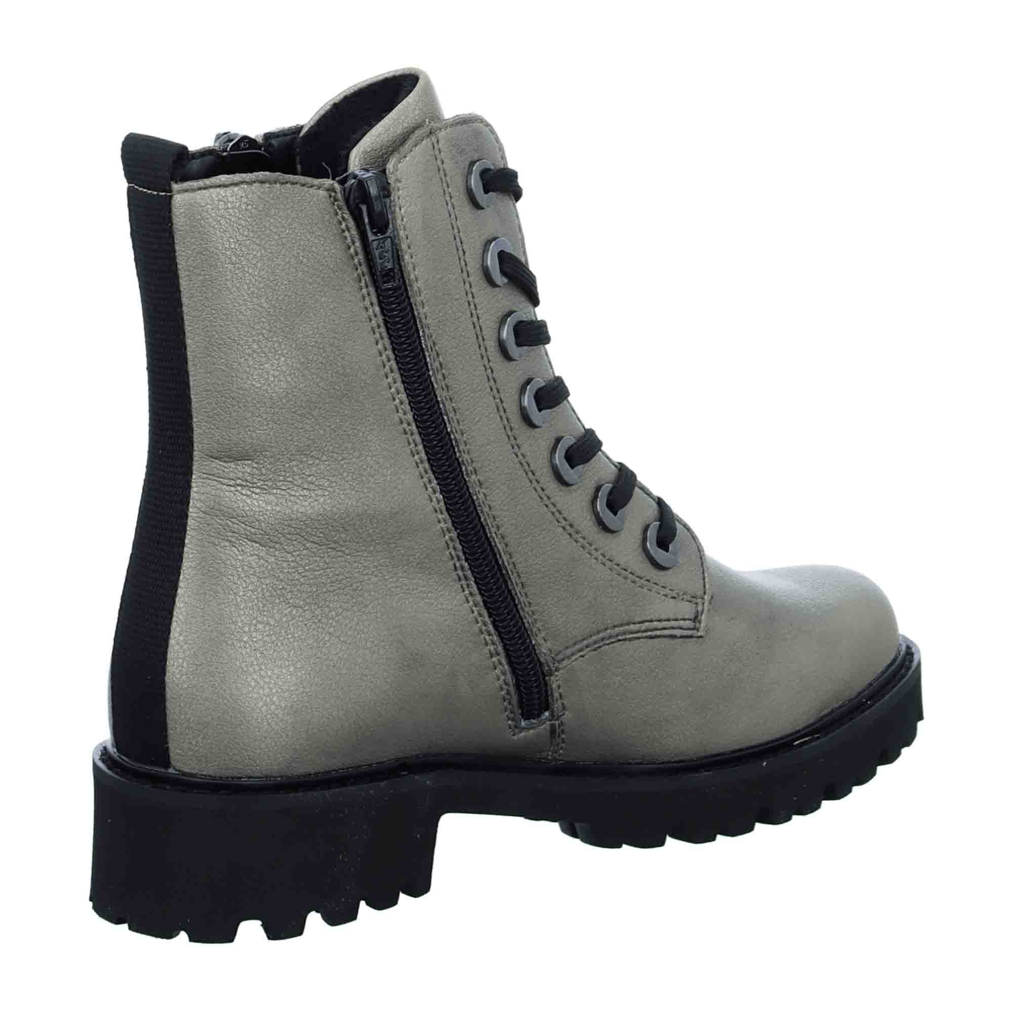 Remonte D867191 Silver Women's Leather Boots with Zipper for Fall/Winter