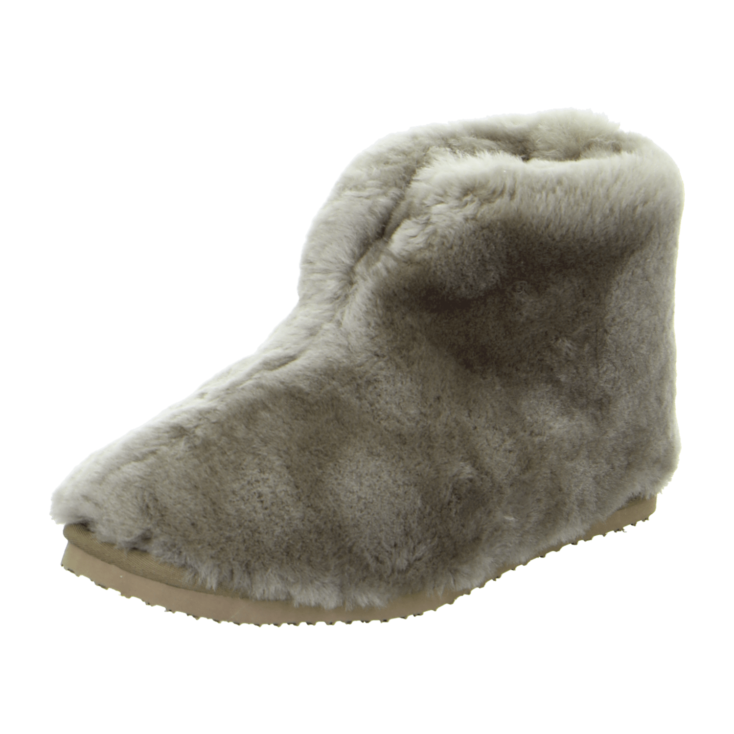 ARA Cosy Women's Slippers in Beige with Fur and Faux Fur Lining Casual Style Round Toe