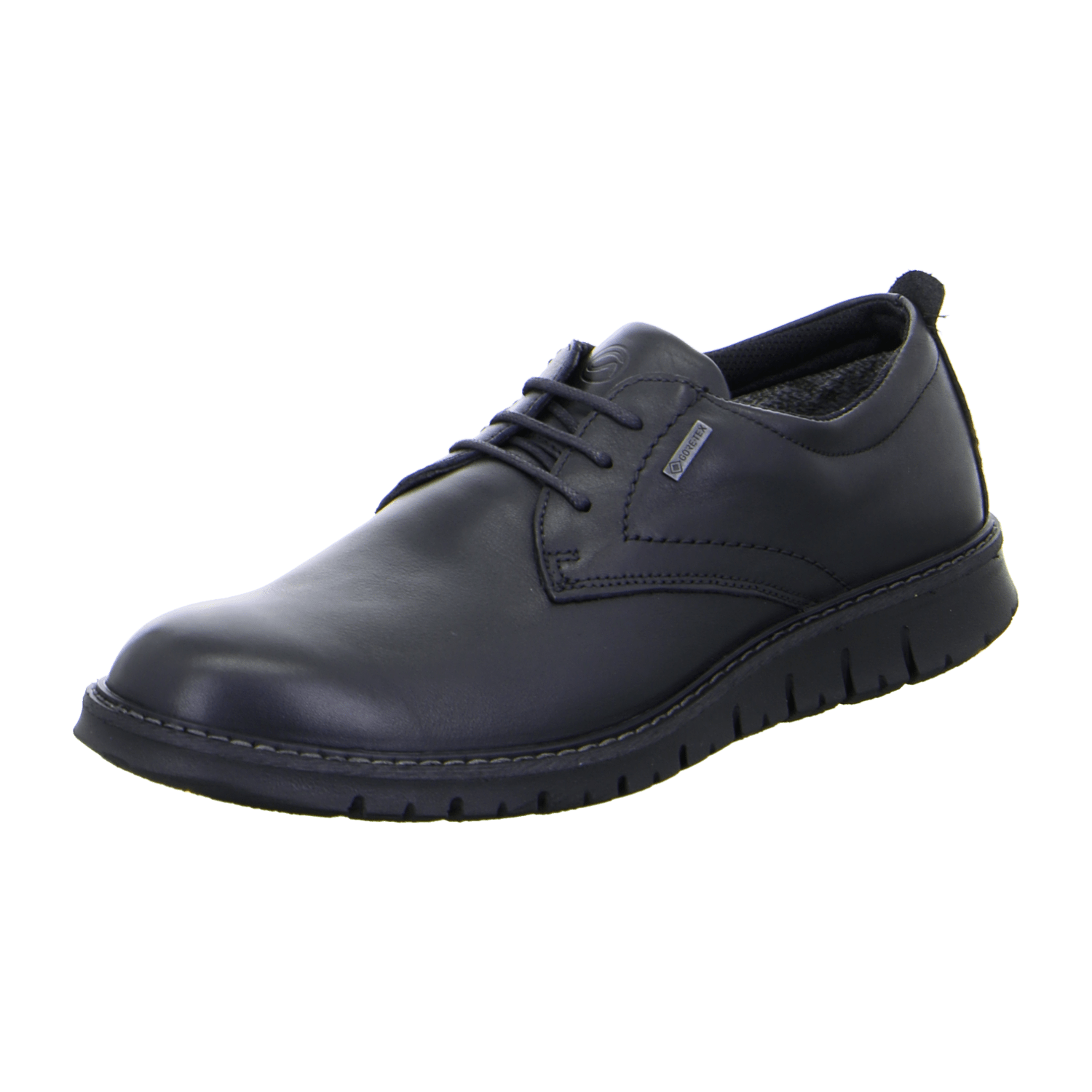 ARA Leandro Men's Lace-Up Sneakers in Smooth Leather, Black