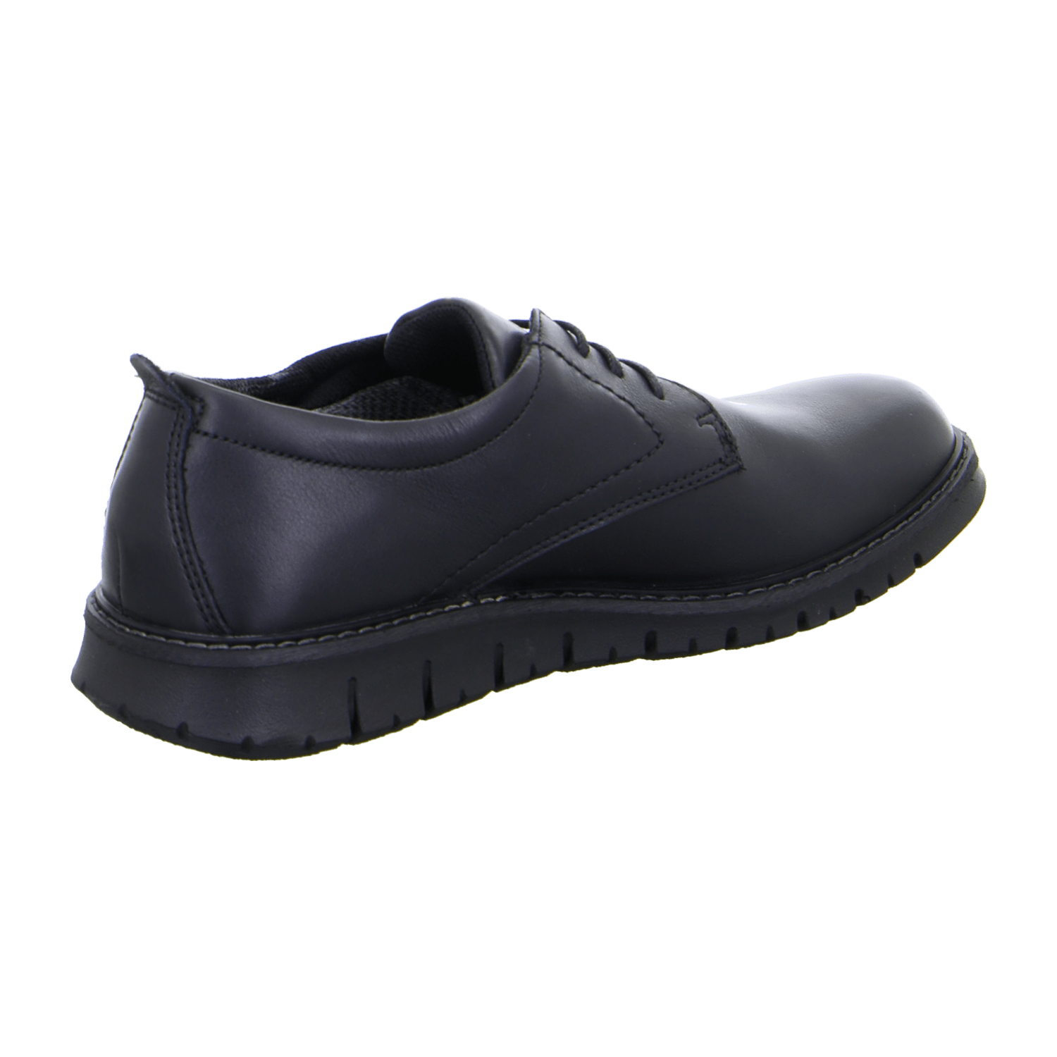 ARA Leandro Men's Lace-Up Sneakers in Smooth Leather, Black