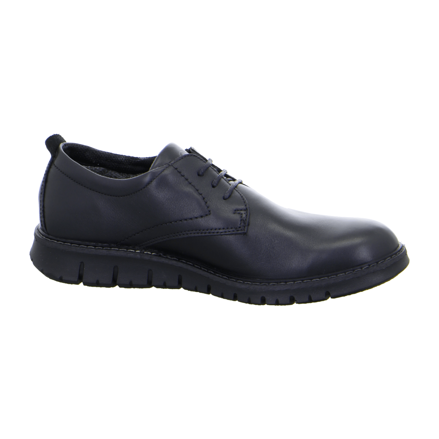 ARA Leandro Men's Lace-Up Sneakers in Smooth Leather, Black