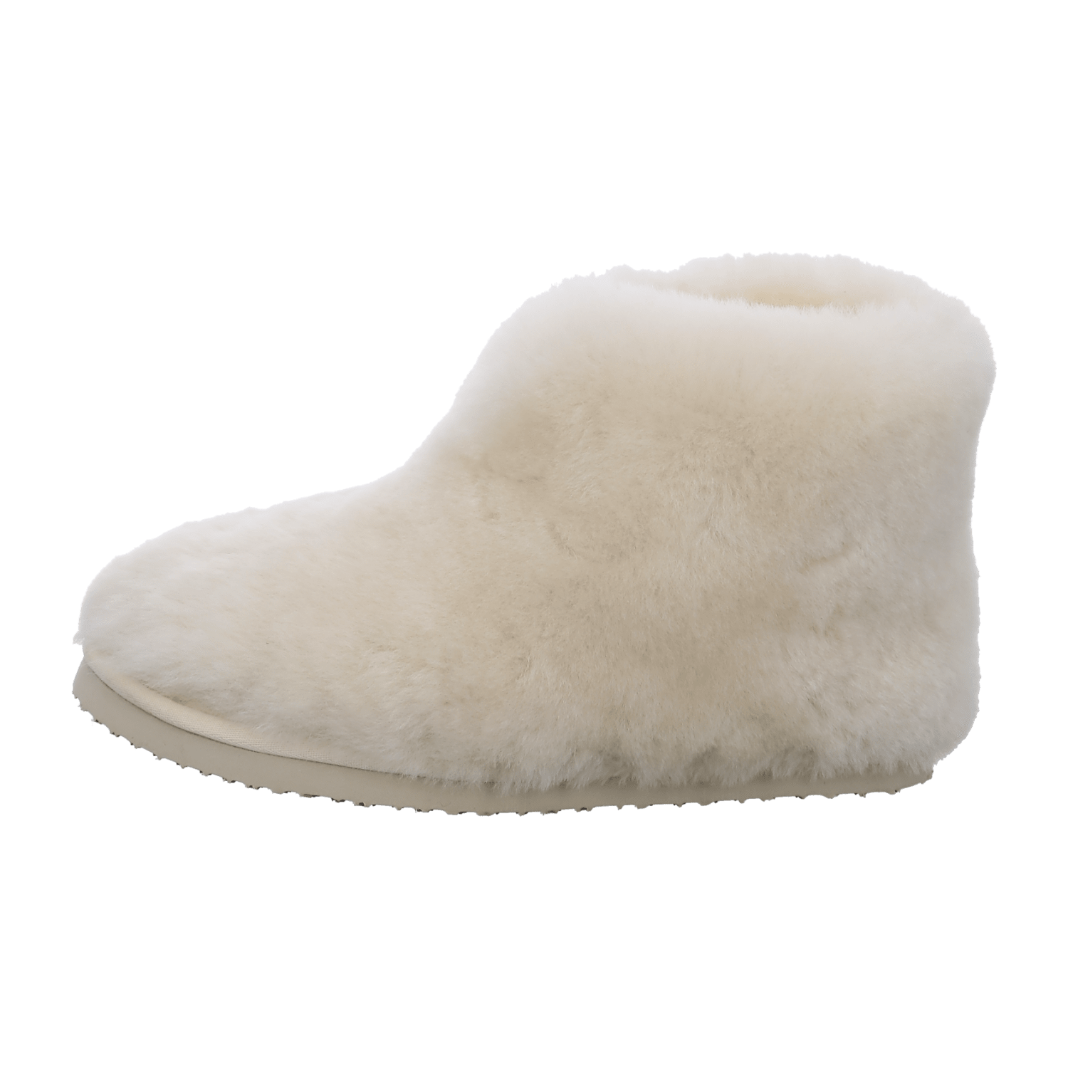 ARA Cosy Women's Slipper in White with Soft Fur, Plush Lining and Round Toe