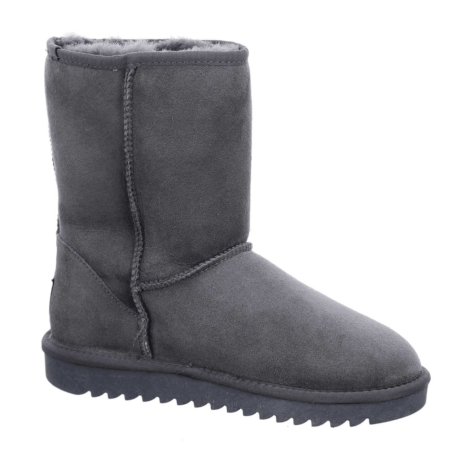 ARA ALASKA Women's Slip-On Winter Boots in Velour Leather with Wool Lining, Grey Modern