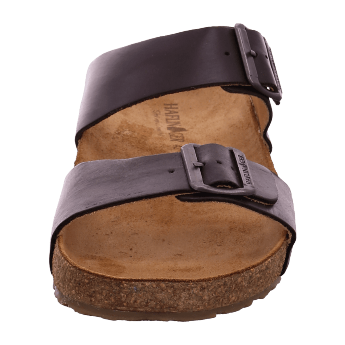 Haflinger Bio Andrea Women's Leather Sandals - Brown Comfort Cork Footbed
