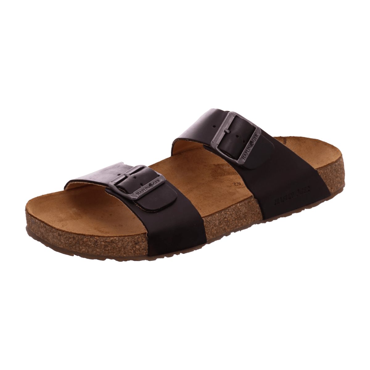 Haflinger Bio Andrea Women's Leather Sandals - Brown Comfort Cork Footbed