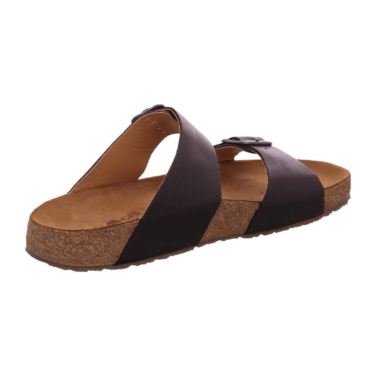 Haflinger Bio Andrea Women's Leather Sandals - Brown Comfort Cork Footbed