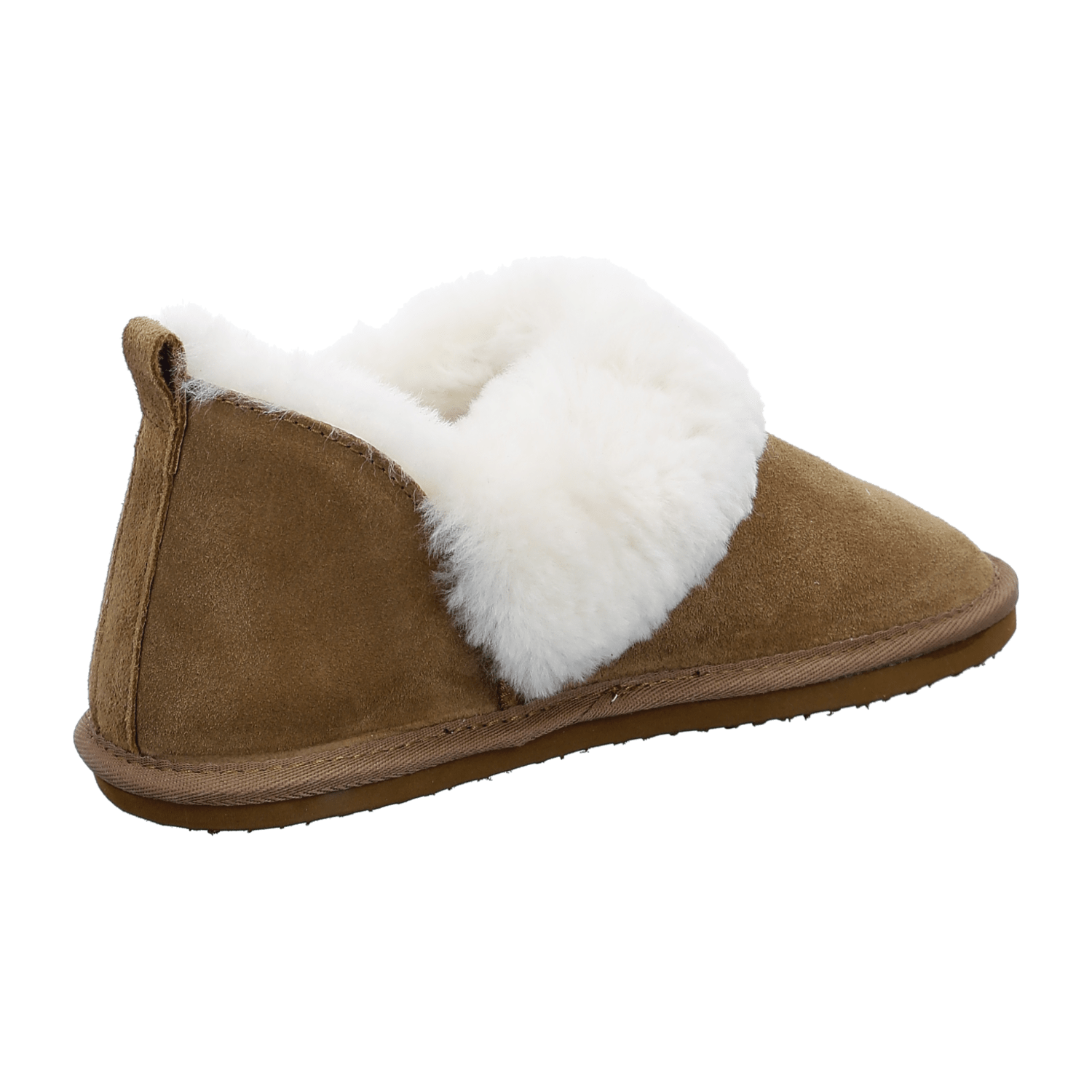 ARA Cosy Women's Slipper in Brown Velour Leather with Fur Lining and Round Toe