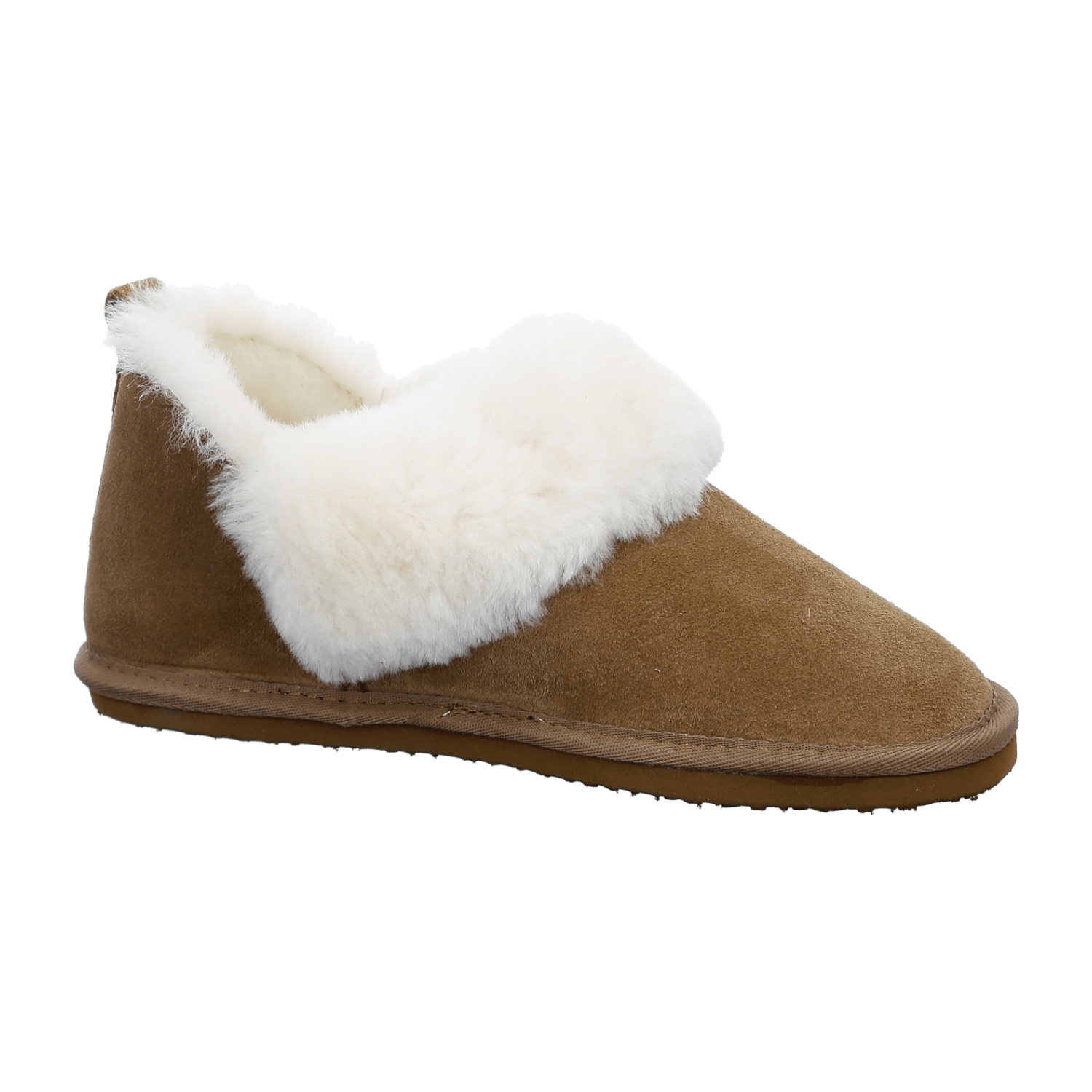 ARA Cosy Women's Slipper in Brown Velour Leather with Fur Lining and Round Toe