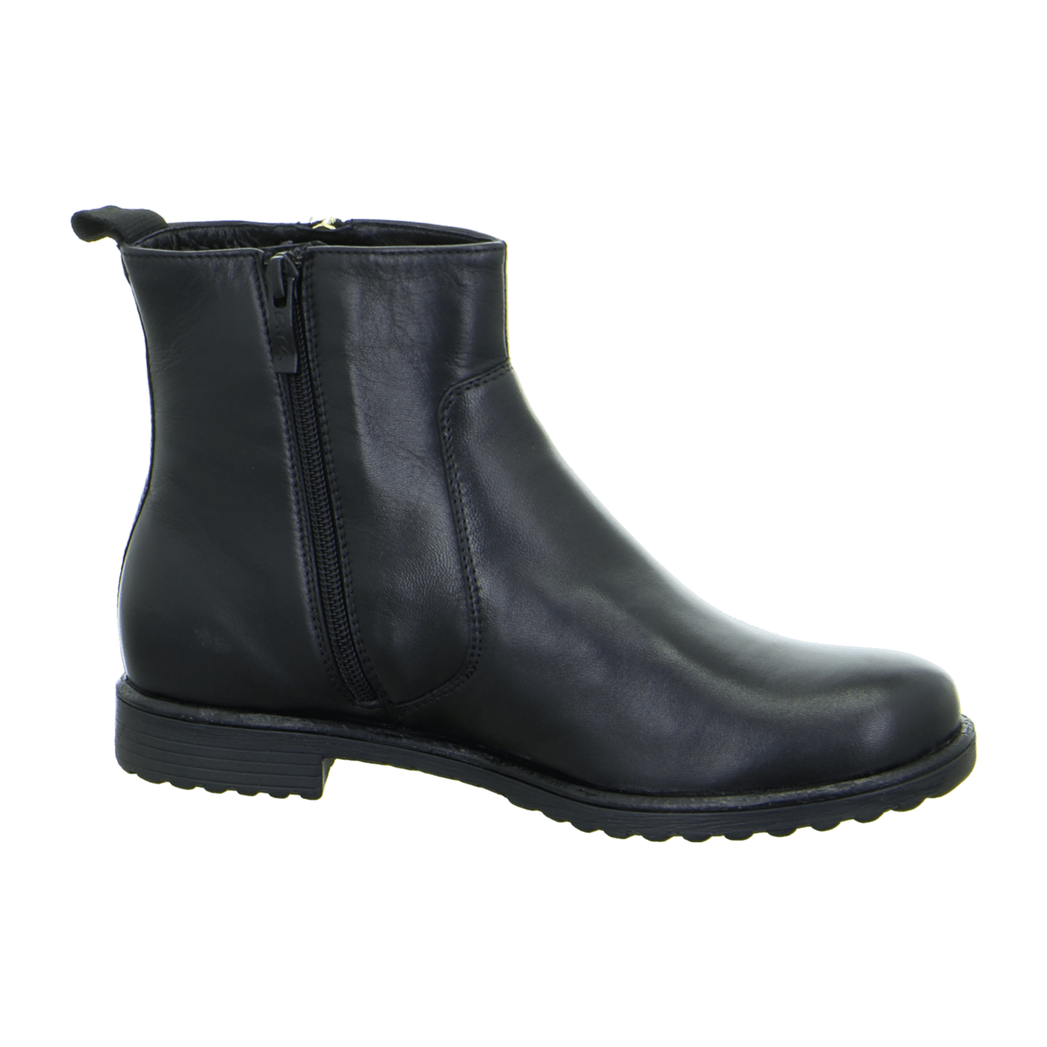 ARA Women's Smooth Leather Slip-On Chelsea Boots Modern Black