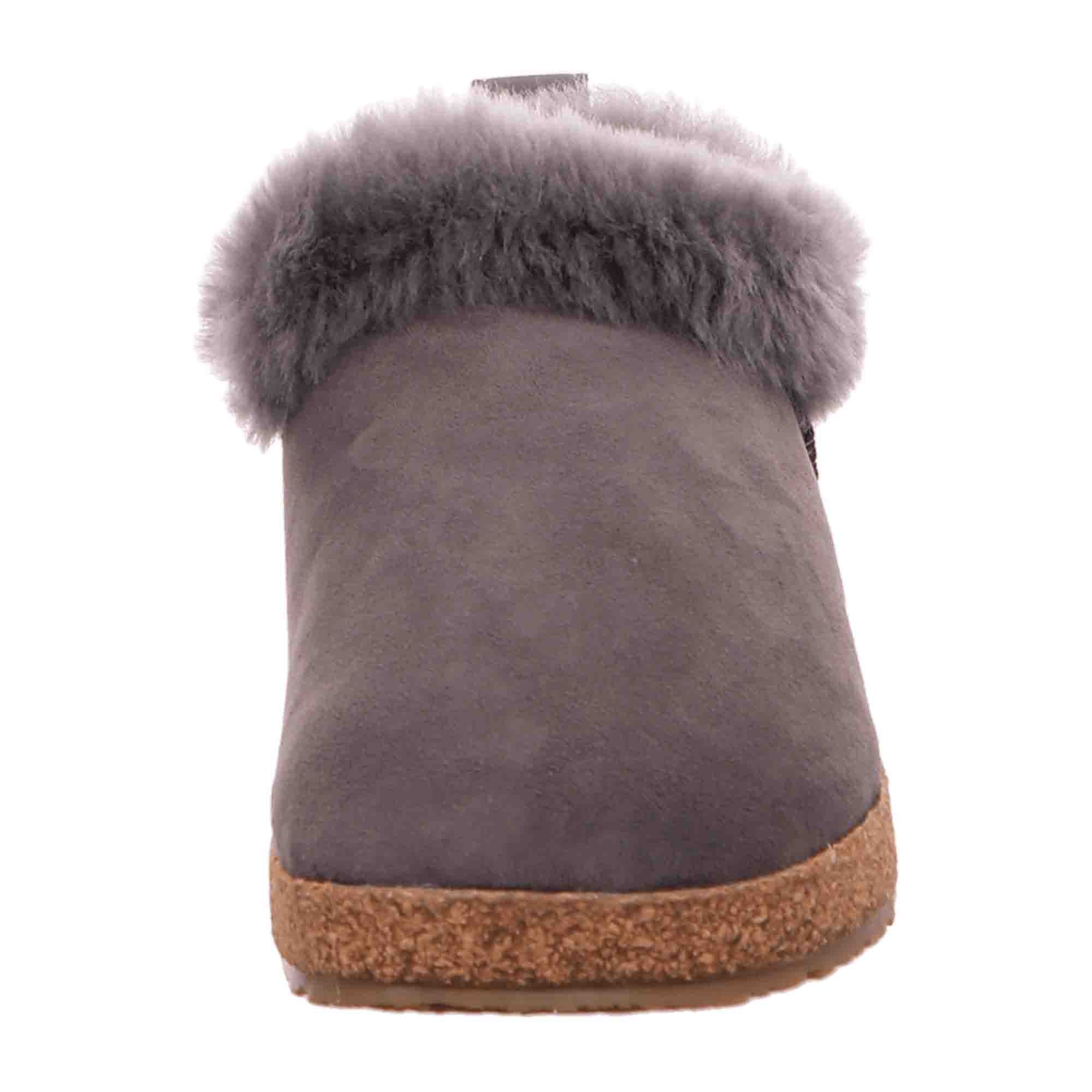 Haflinger Iceland Women's Slippers, Stylish Grey Wool Comfort