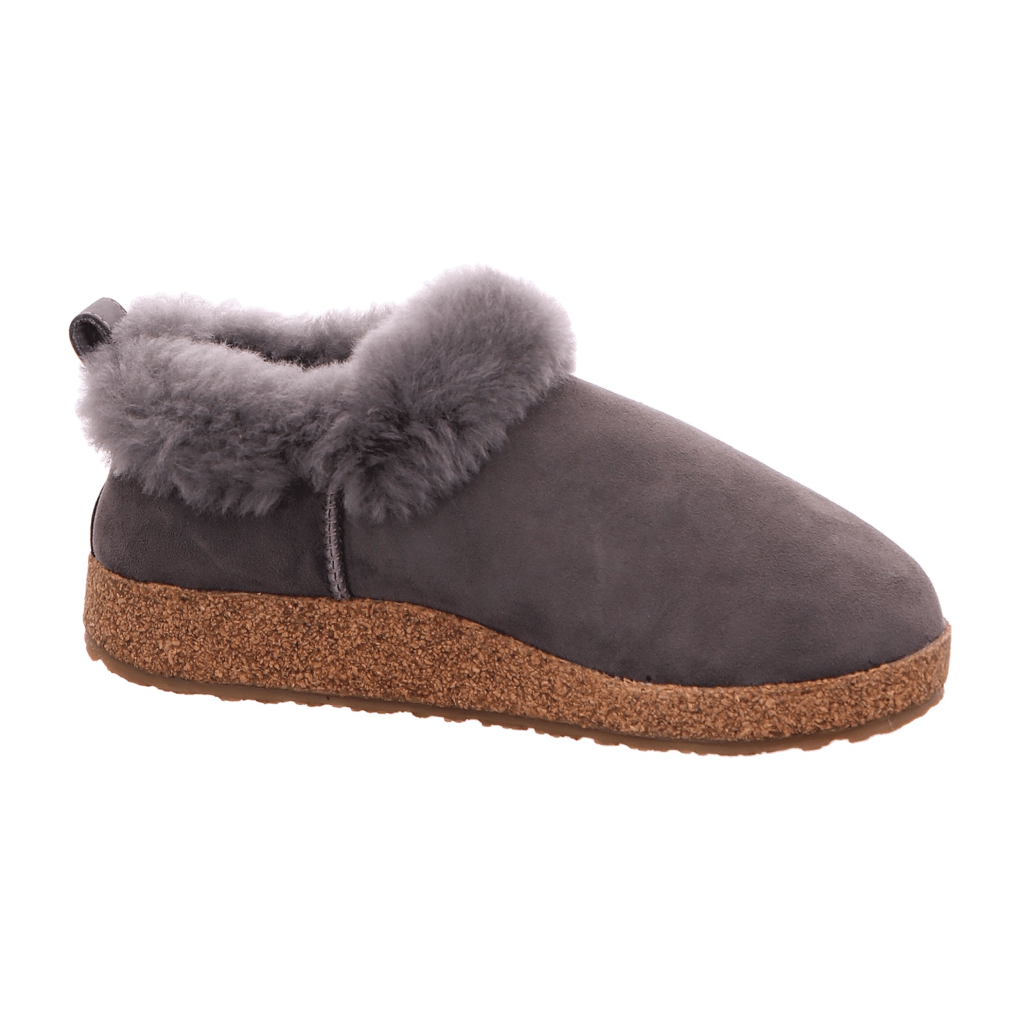 Haflinger Iceland Women's Slippers, Stylish Grey Wool Comfort