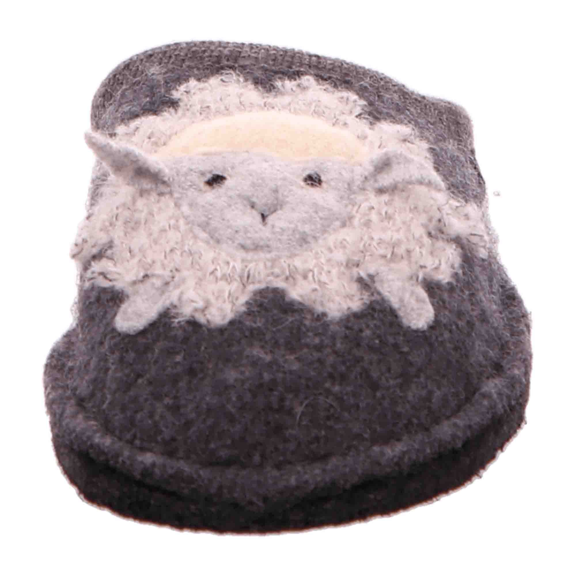 Haflinger Flair Lamby Women's Slippers - Cozy Grey Wool