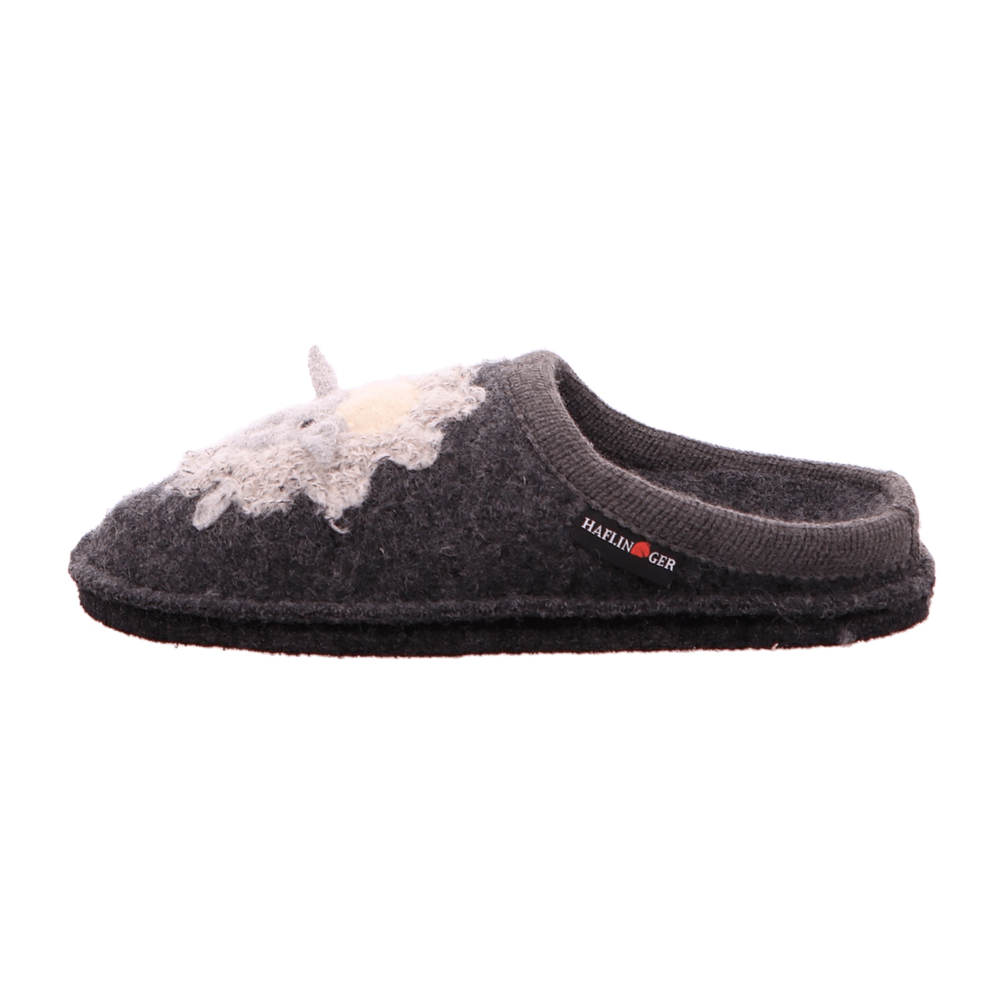 Haflinger Flair Lamby Women's Slippers - Cozy Grey Wool