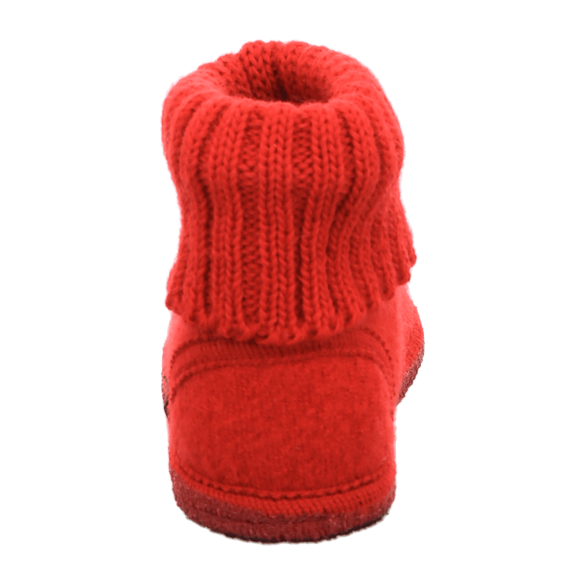 HAFLINGER Karl Women's Felt Slippers Wool Ruby - Warm House Shoes